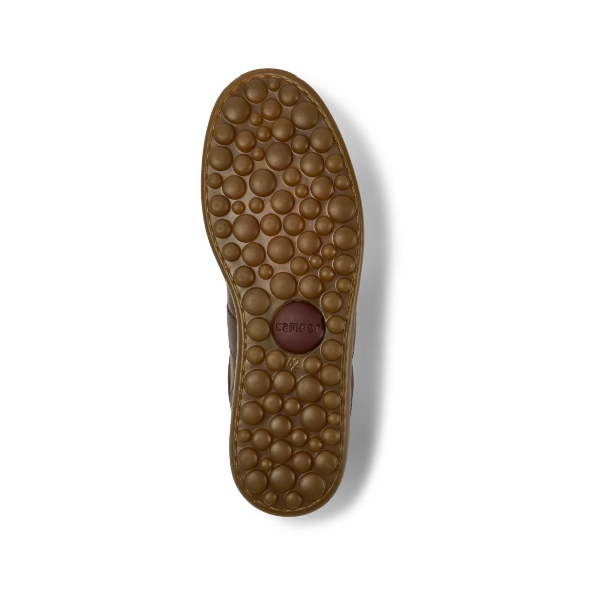 Camper Men's Pelotas Ariel Sneakers - Medium Brown Leather Casual Shoes for Walking, Travel & Everyday Wear