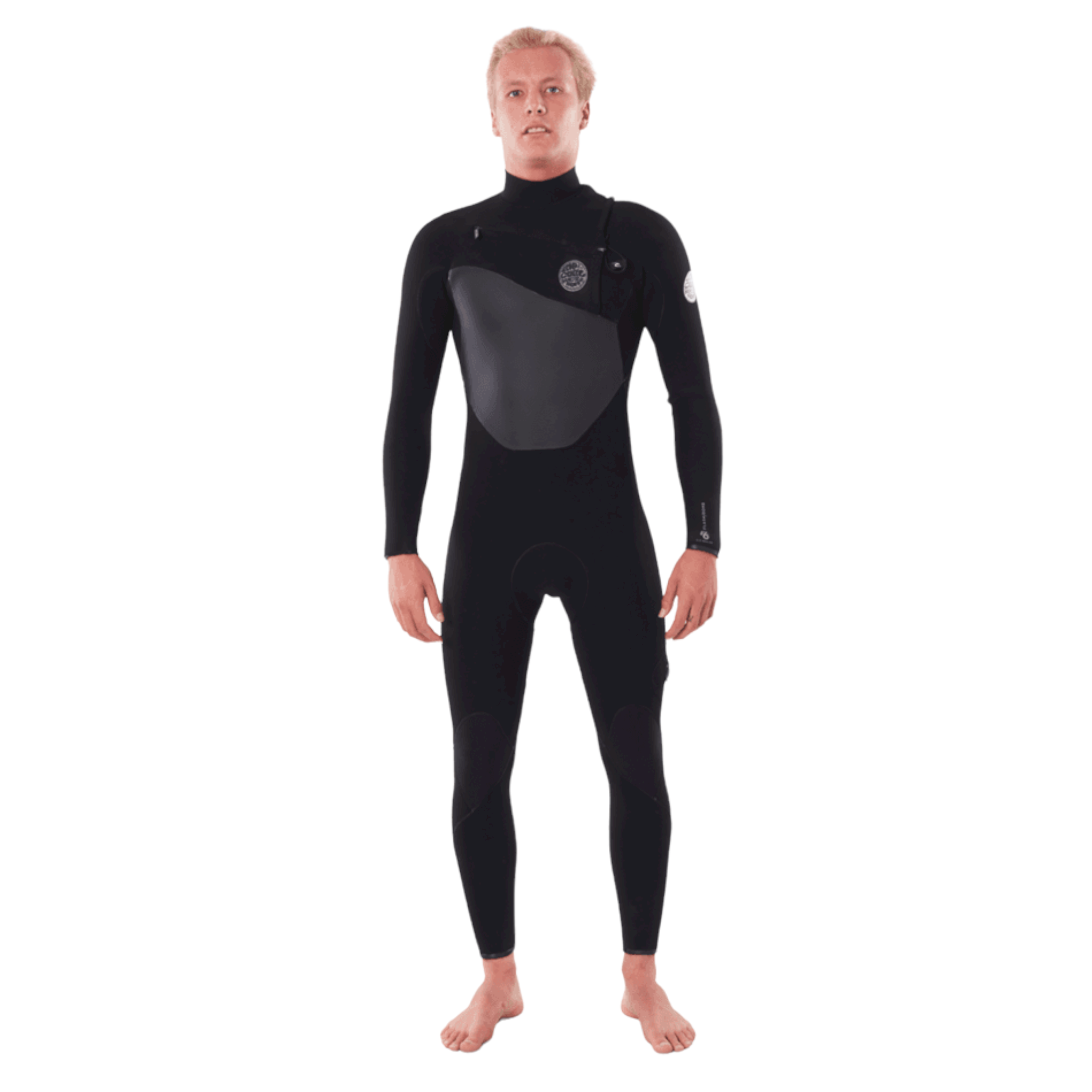 Rip Curl FLASHBOMB 4/3mm Chest Zip Steamer Wetsuit for Men - Warm & Flexible Surfing Suit for Cold Water Surfing, Diving & Water Sports