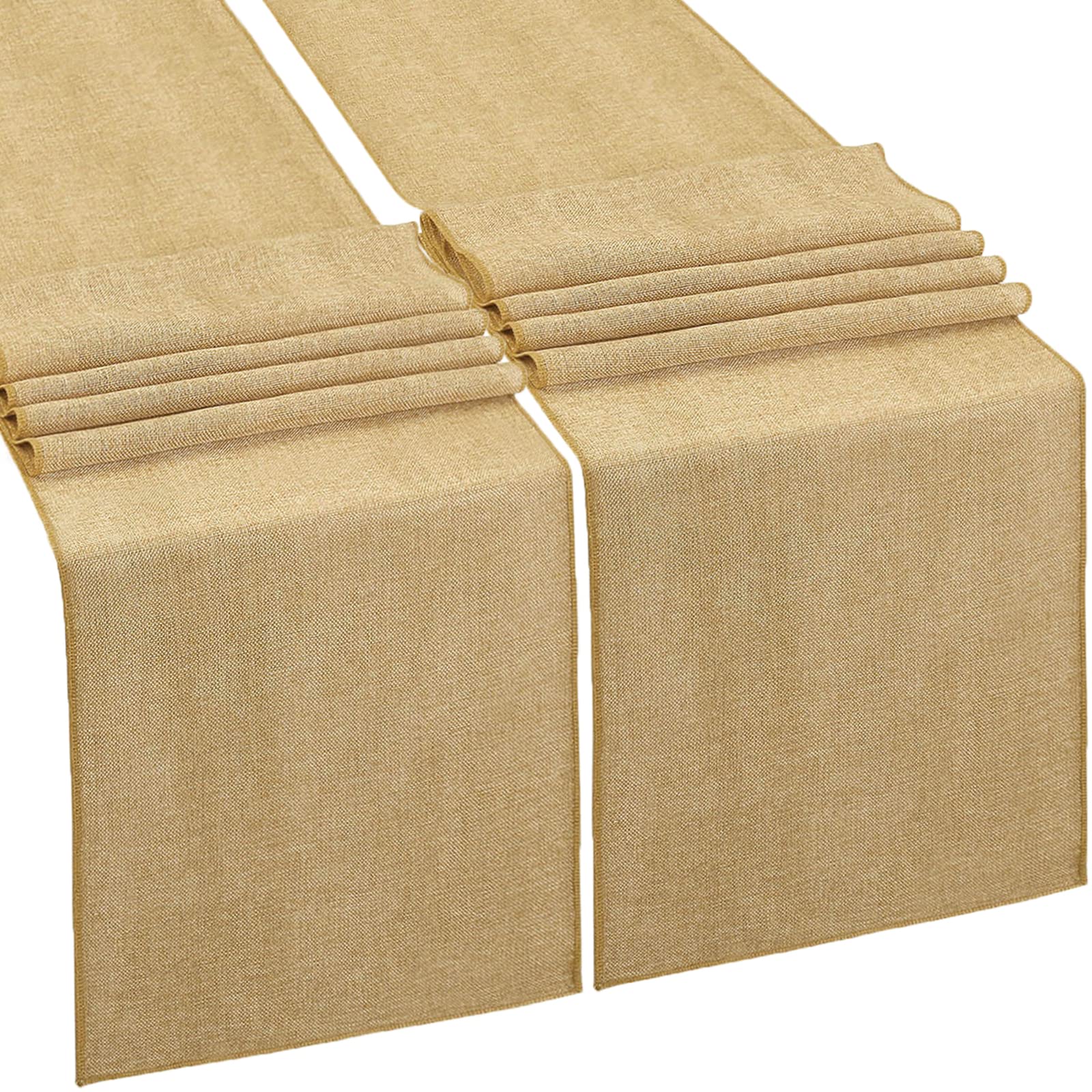 2-Pack 13x108 Inch Burlap Table Runners for Farmhouse Wedding, BBQ & Holiday Decor - Rustic Table Decor for Dining Room, Kitchen & Party Settings