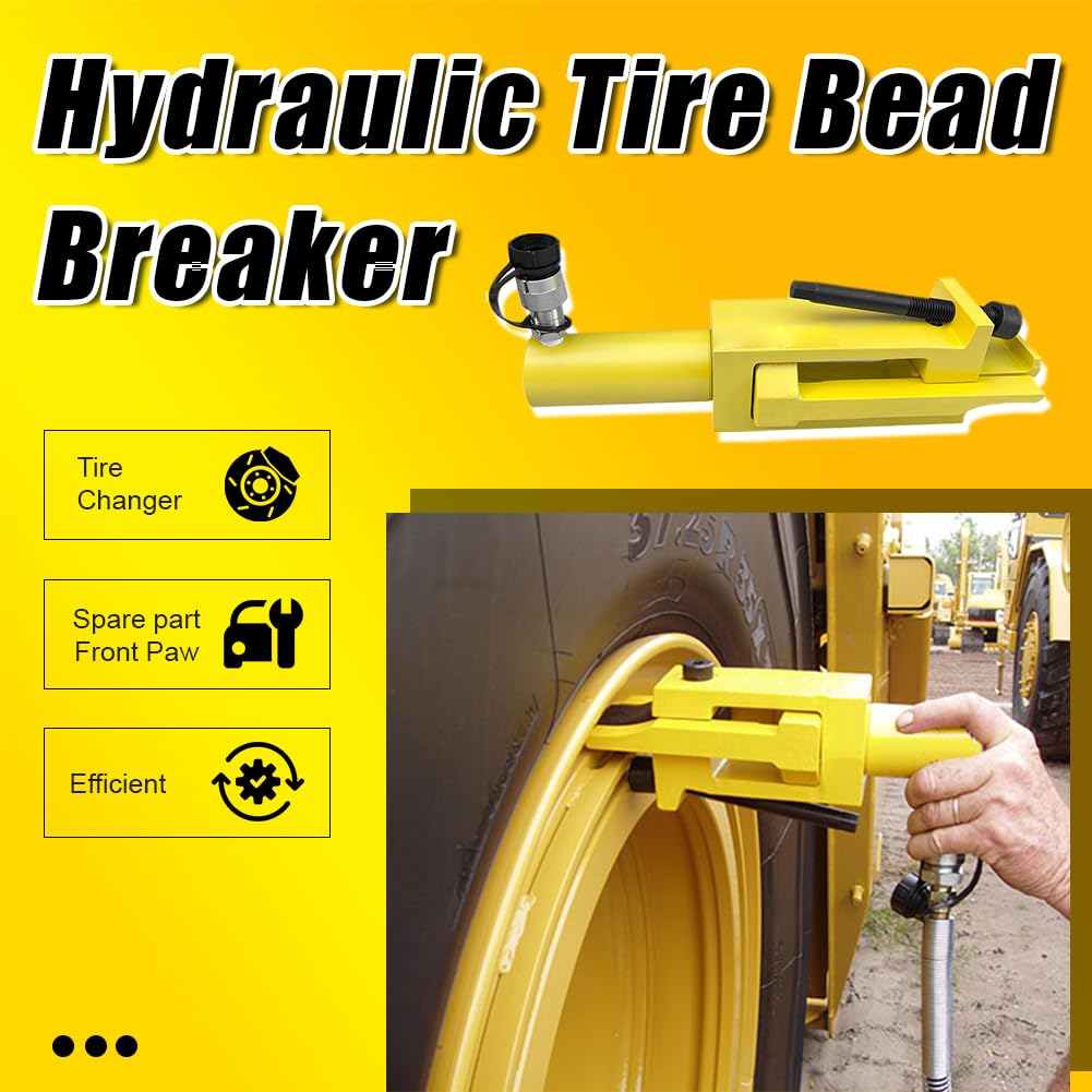 10000 PSI Hydraulic Bead Breaker for 5-Piece Wheels - Heavy Duty Tire Bead Breaker Tool with Bead Loosening Pockets | Perfect for Auto Shops, Tire Repair & Off-Road Vehicle Maintenance