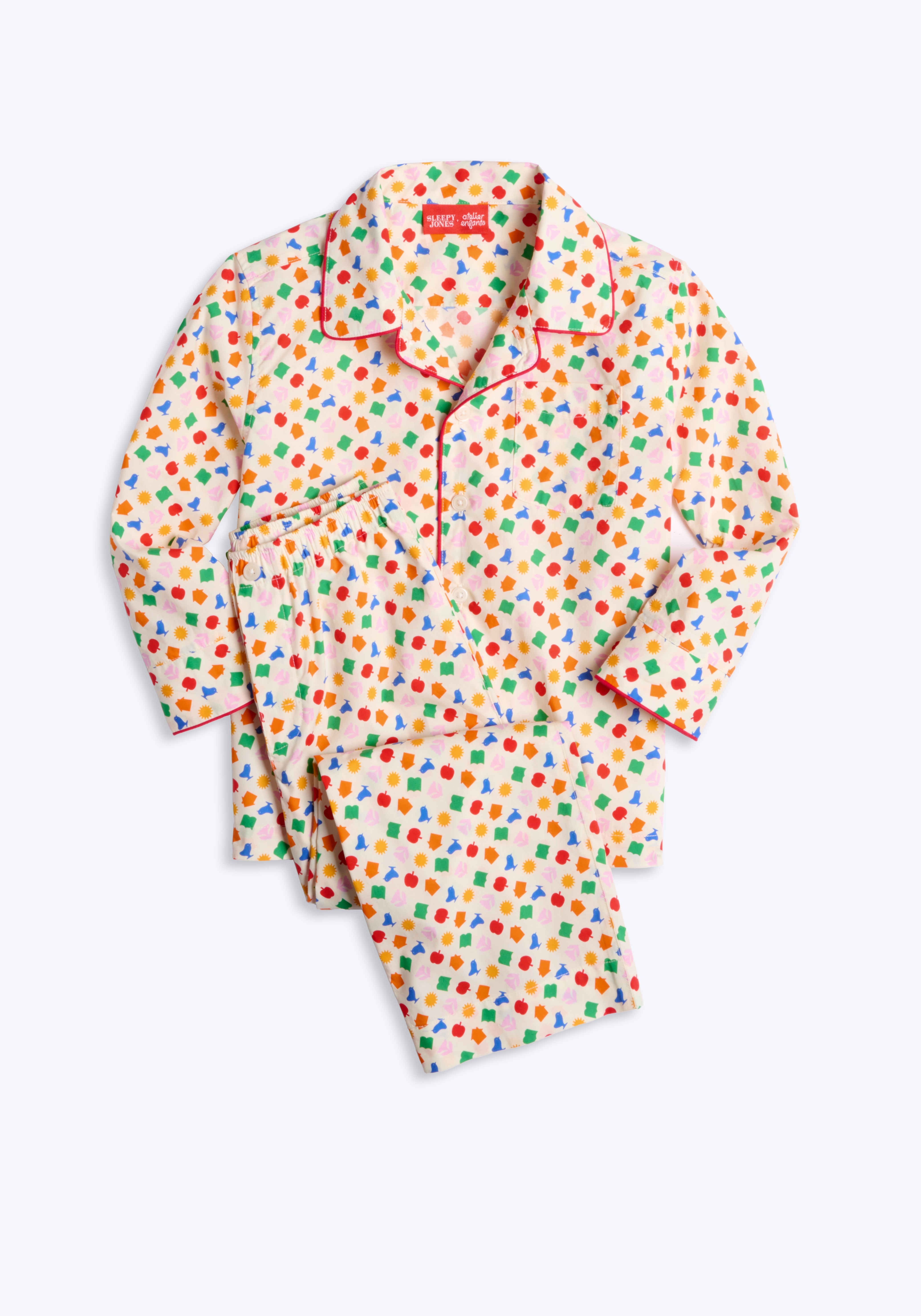 Sleepy Jones x Atelier Enfants Kids Pajama Set - Soft Cotton 2-Piece Pajamas for Boys & Girls | Perfect for Bedtime, Lounging & Sleepovers