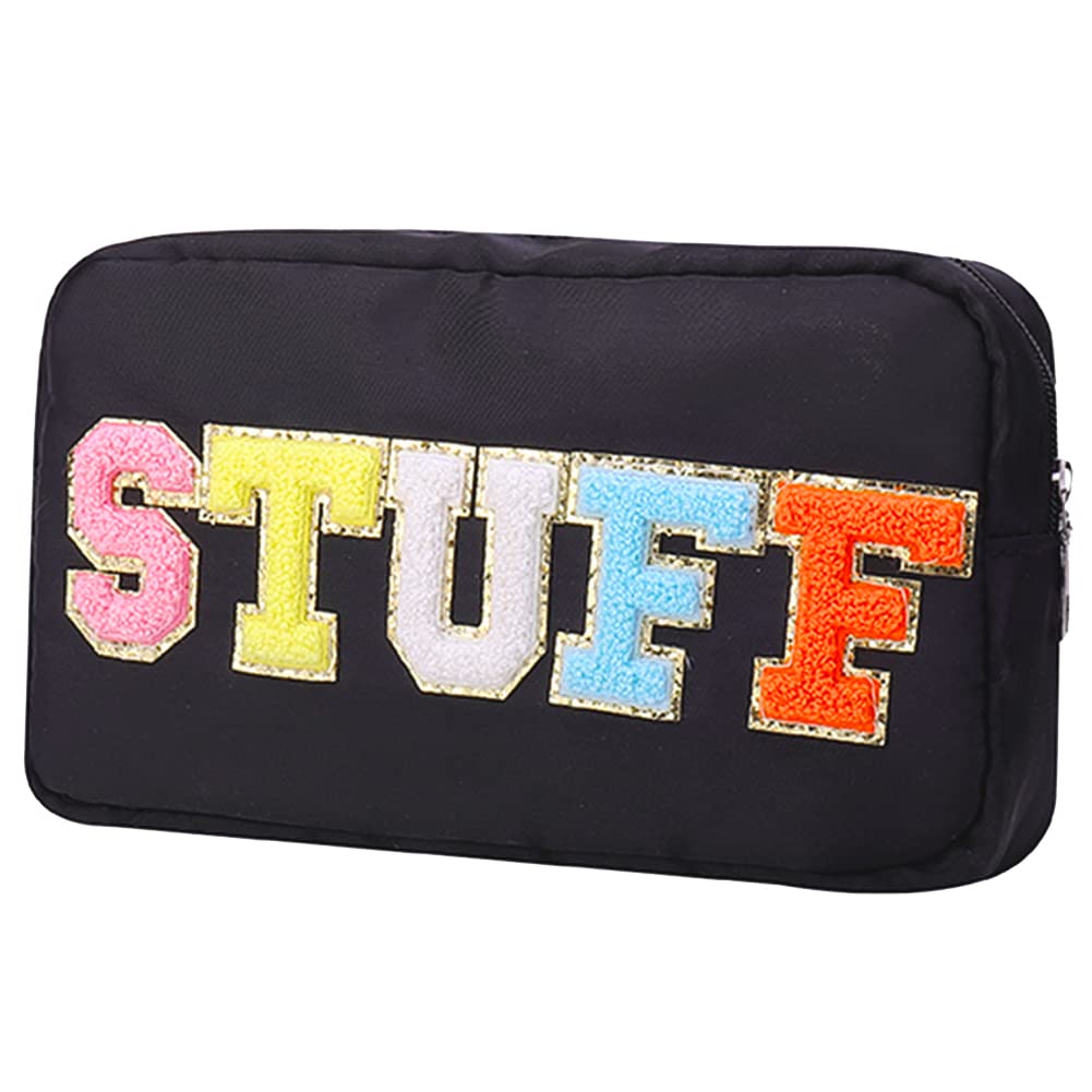 TBOLINE Nylon Cosmetic Bag with Zipper - Waterproof Travel Toiletry Organizer for Women, Perfect for Makeup & Skincare On-the-Go