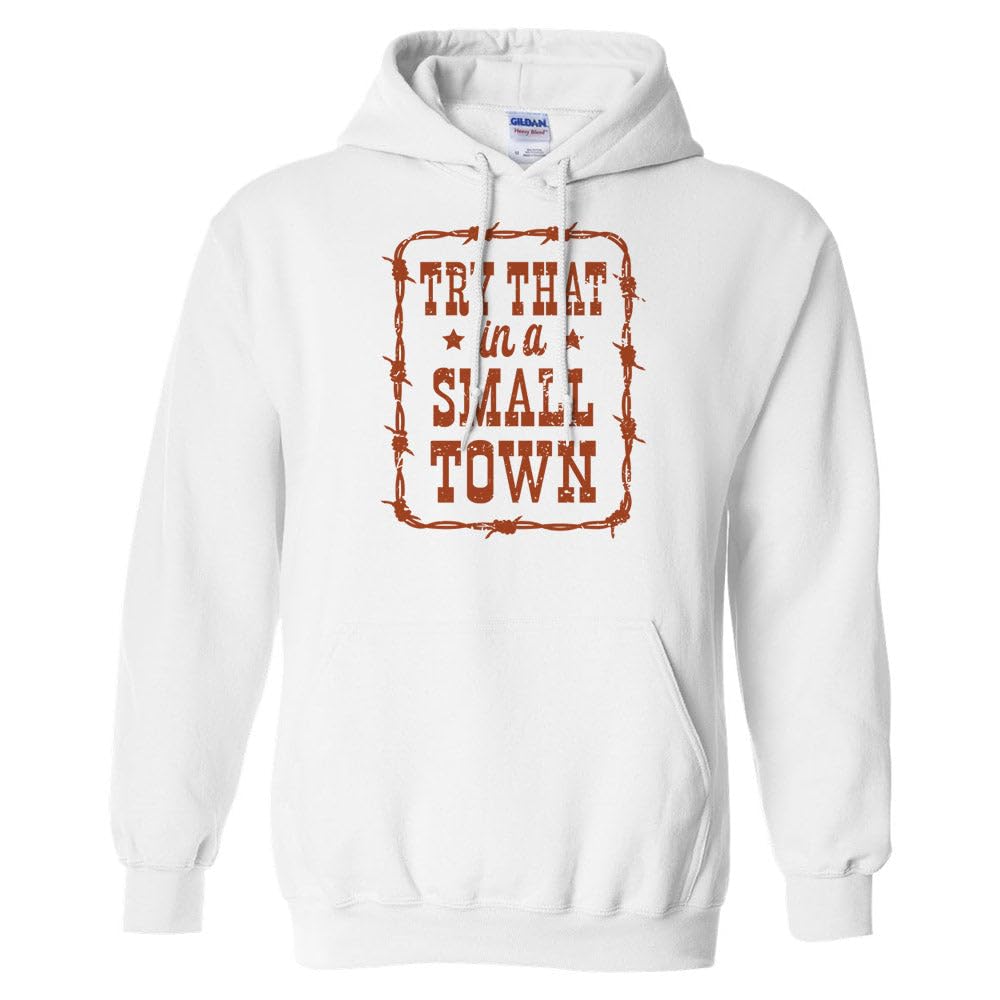 Unisex Small Town Country Hoodie Sweatshirt - Cozy Pullover for Men & Women | Perfect for Country Concerts, Outdoor Adventures & Casual Wear