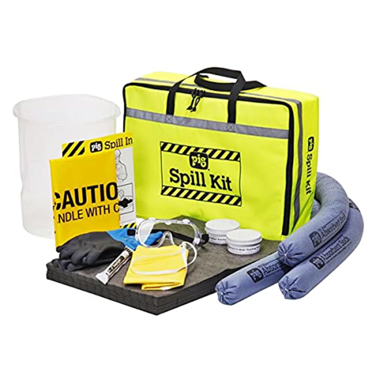 PIG Truck Spill Kit in Stowaway Bag | EPA-Compliant Oil & Chemical Absorbent | Emergency Leak Cleanup for Trucks, Trailers & Work Vehicles | Garage, Fleet & Roadside Use