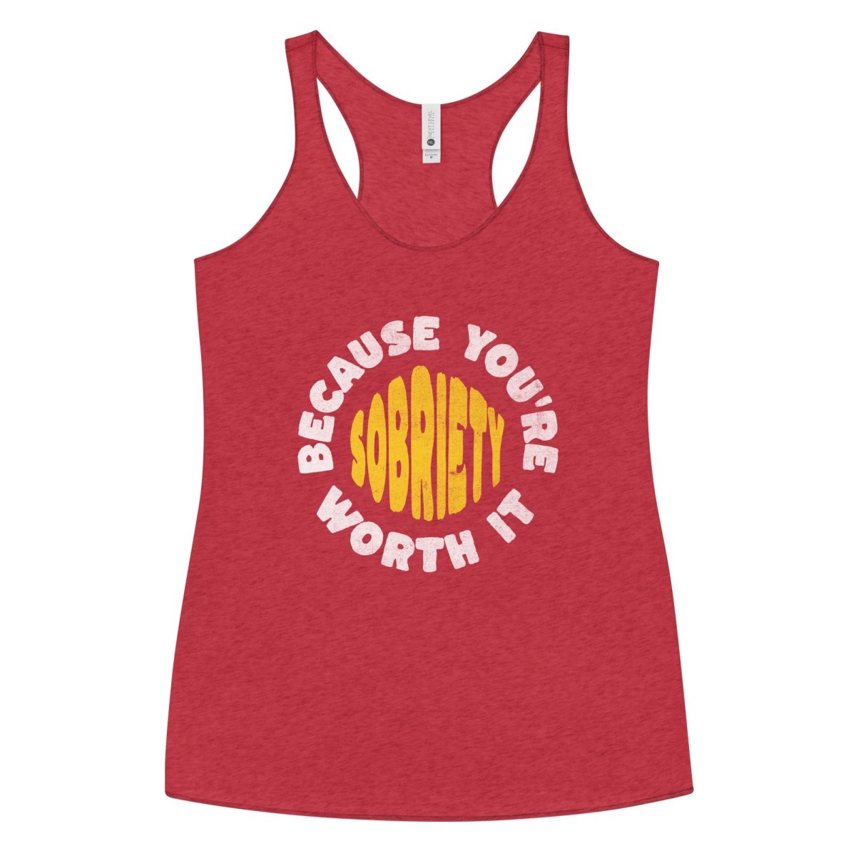 Empowering Sobriety Racerback Tank Top - Motivational Fitness & Workout Apparel for Women - Perfect for Yoga, Running & Gym