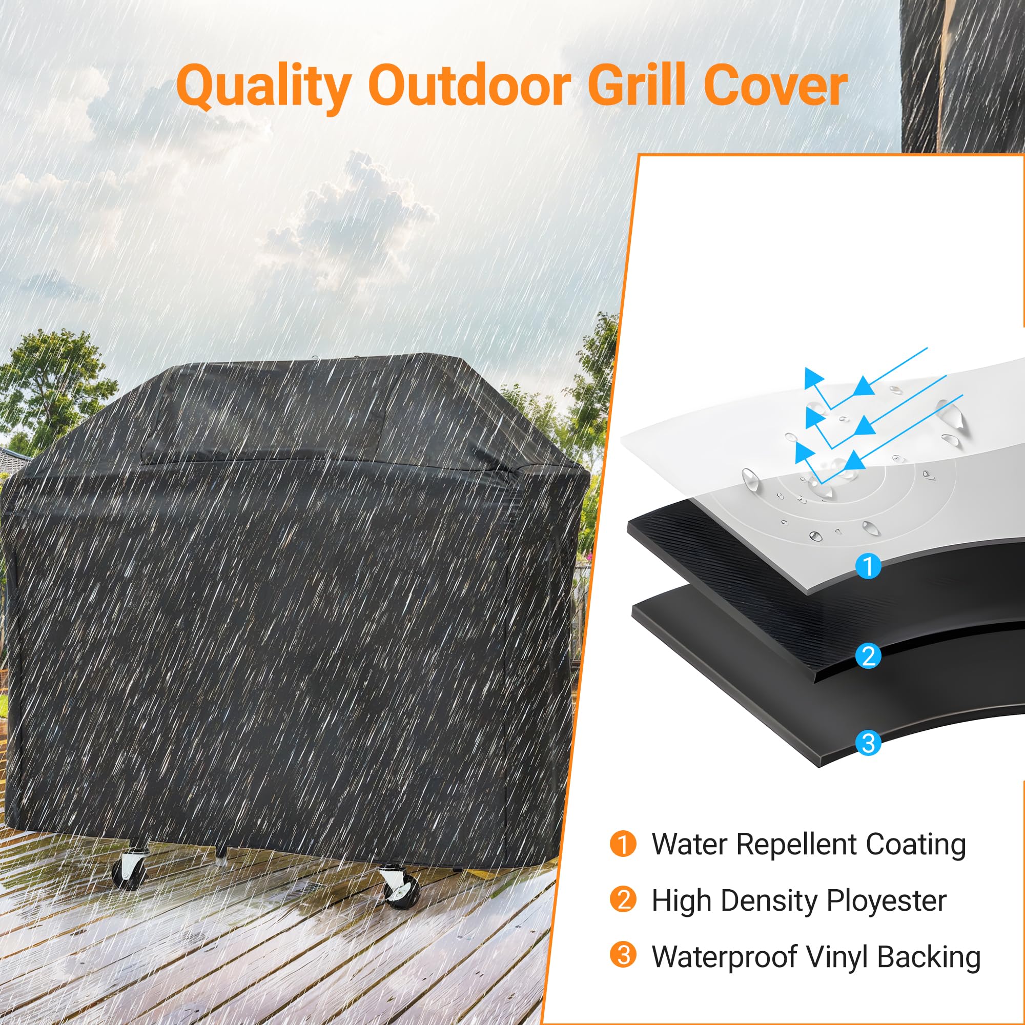 3 Burner Stainless Steel Propane Gas Grill with Side Burner & Cover - Outdoor BBQ, Backyard Cooking, Camping & Tailgating - Perfect for Patio, Garden & Picnics