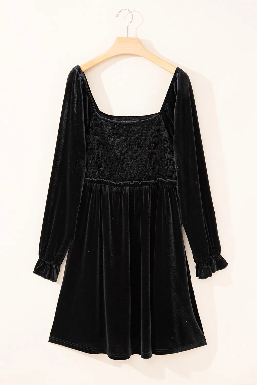 Plus Size Smocked Long Sleeve Party Dress for Women - Elegant Formal & Evening Gown for Weddings, Prom, Cocktail Parties & Special Occasions