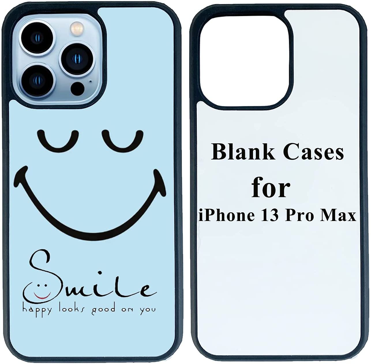 Customizable Sublimation Blanks Phone Case for Apple iPhone 13 Pro Max - DIY 2D Soft Rubber TPU Heat Transfer Cover (2-in-1 Design) - Perfect for Personalized Gifts, Photo Printing & Creative Projects