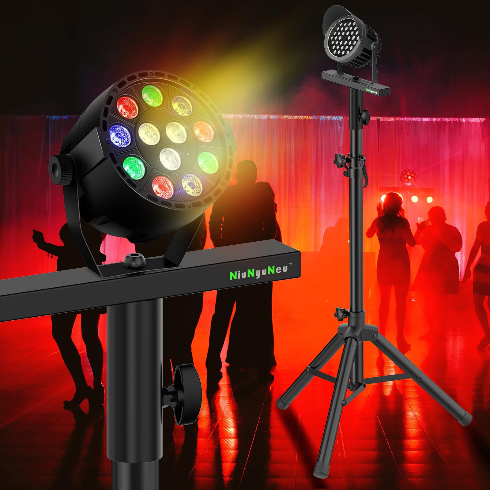 DJ Lighting Stand Cross Bar - T-Bar Extension for Speaker Stand & Tripod Mount | Professional Stage Light Rigging for Clubs, Concerts & Events