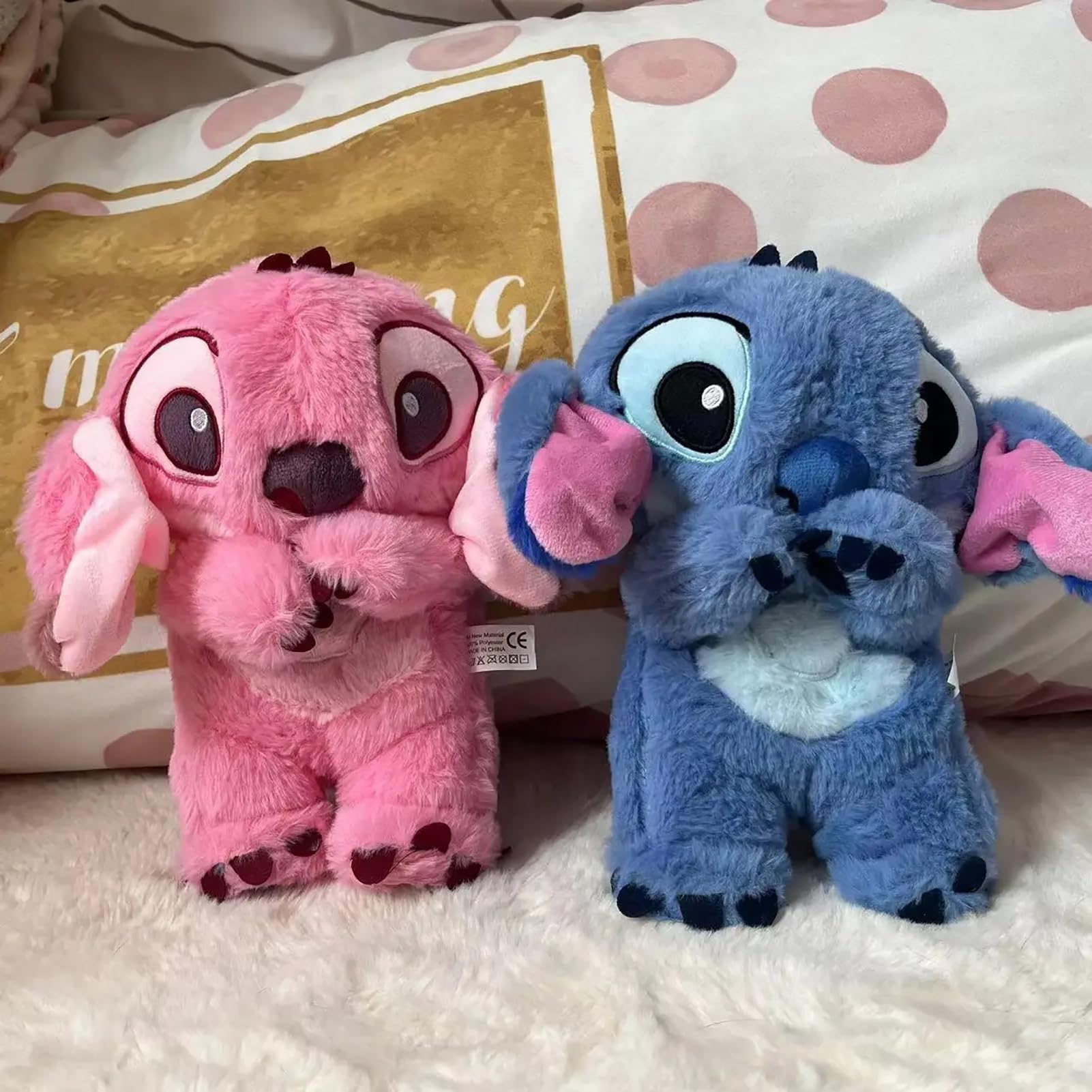 Stitch Plush Toy with Breathing Motion & Soothing Music - Soft Night Light for Babies, Kids Bedtime Comfort - Cuddly Stitch Musical Stuffed Animal for Nursery, Gift & Sleep Aid