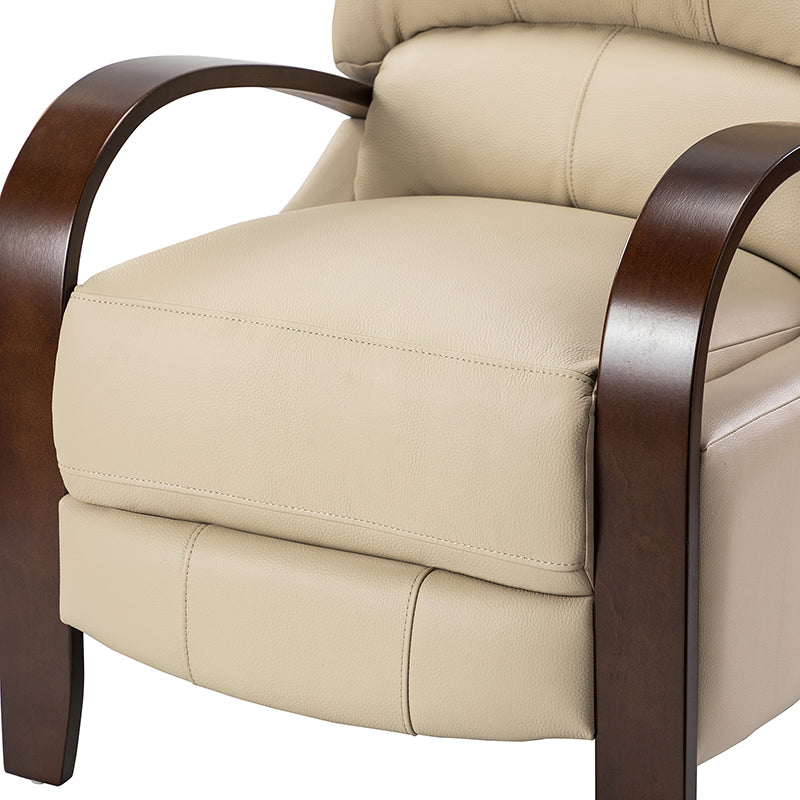 Melissa Genuine Leather Manual Recliner Chair - Handcrafted Full Grain Leather Living Room Recliner with Smooth Manual Mechanism, Perfect for Home Theater, Gaming, and Relaxation