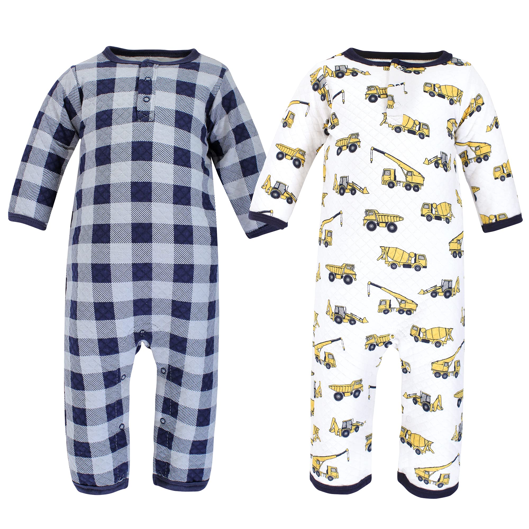 Hudson Baby Unisex Premium Quilted Coveralls - Soft & Warm Winter Outfit for Newborns & Toddlers - Perfect for Outdoor Play, Family Photos & Cold Weather Adventures