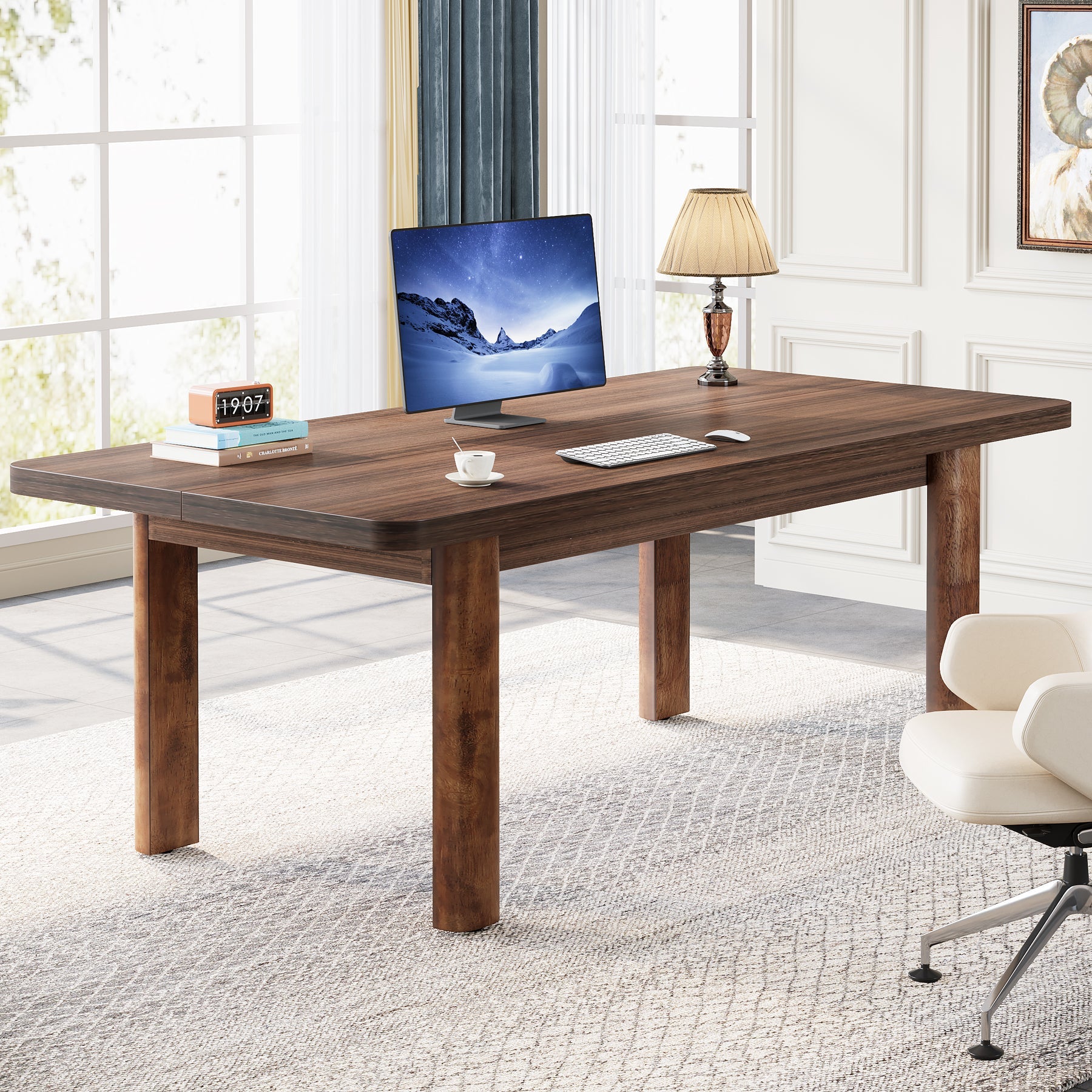 Premium Solid Wood Executive Desk - 63