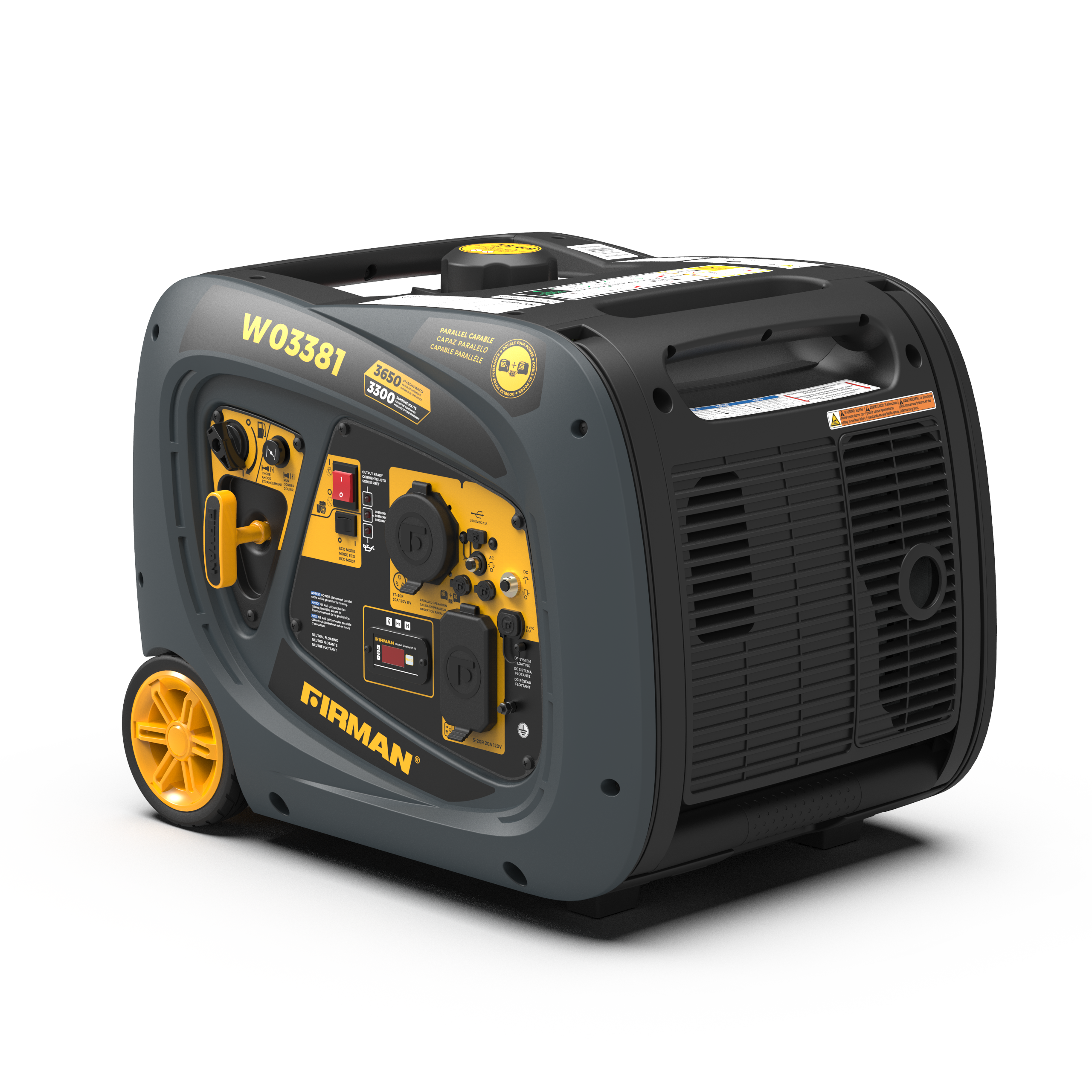 3650W Portable Inverter Generator with Recoil Start - Quiet, Reliable Power for Camping, RV Trips & Emergency Backup