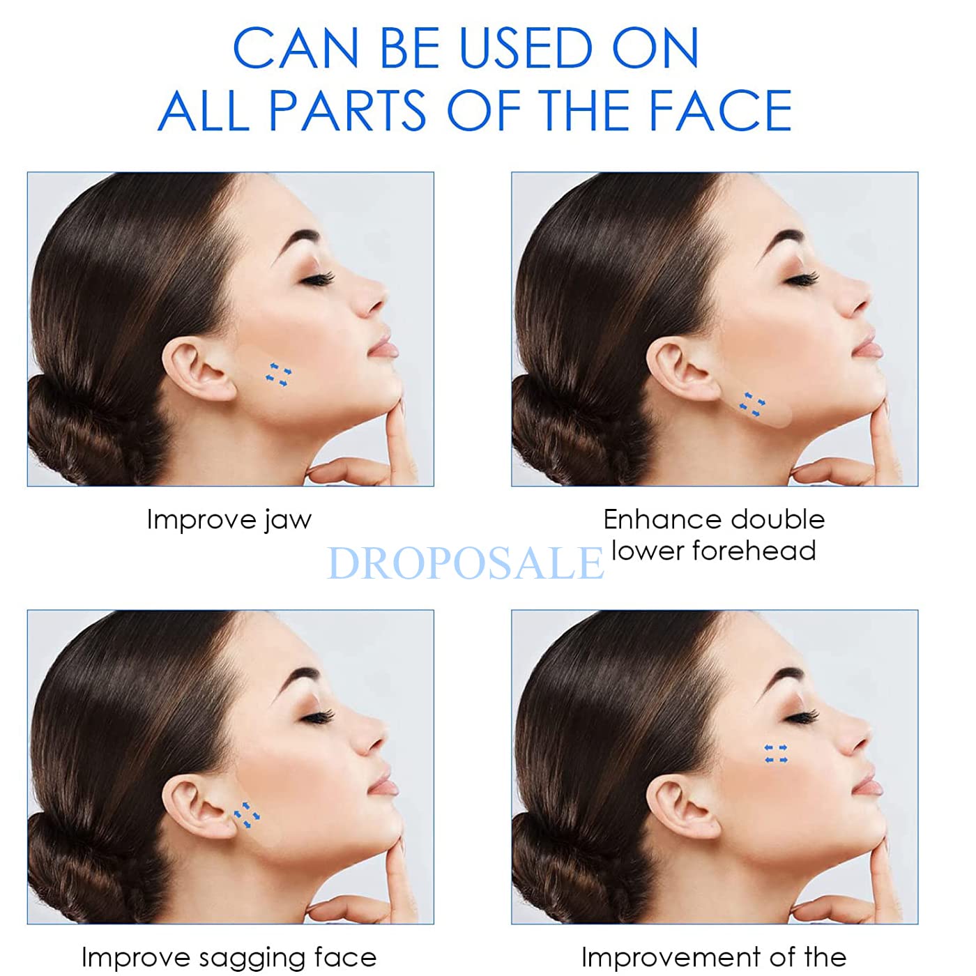 Silent Face Lift Tape - Invisible Facial Lifting Tape for Double Chin & Jowls | Instant Neck Tightening | Waterproof Makeup Stickers (40 Pcs) - Perfect for Weddings, Photos & Everyday Youthful Look