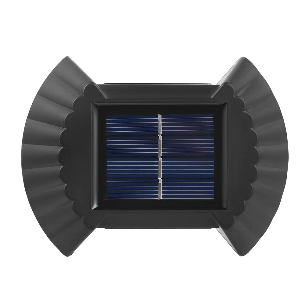 CTKcom Solar Wall Lights 6 Pack - 8 LED Warm White Outdoor Lighting for Patio, Garden, Balcony, Terrace - Waterproof Decorative Atmosphere Lights for Landscape & Wall Decor (Ideal for Pathways, Driveways & Backyard Ambiance)