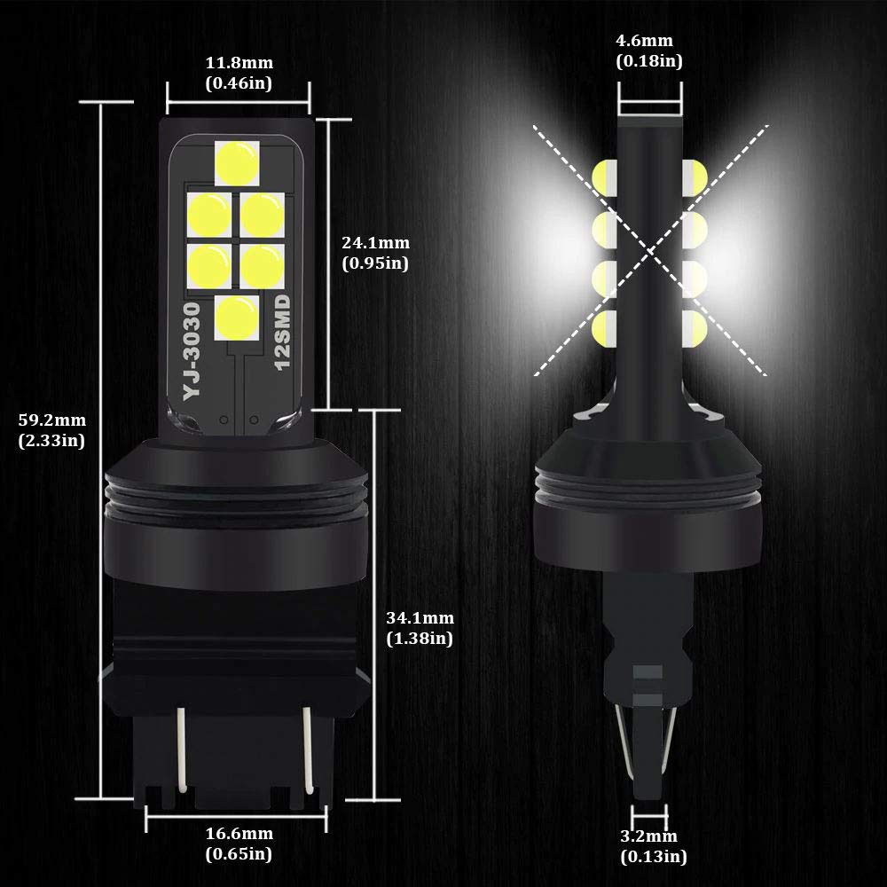 SOCAL-LED 3156 3157 Ice Blue LED Turn Signal Bulb - 3030 SMD Technology, Ultra Bright DRL, Brake & Parking Light - Pack of 2 - Perfect for Car, Truck, SUV & Motorcycle Customization