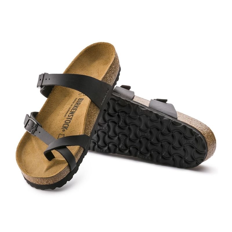 Women's Mayari Black Leather Sandals - Comfortable & Stylish for Summer, Beach, and Casual Wear