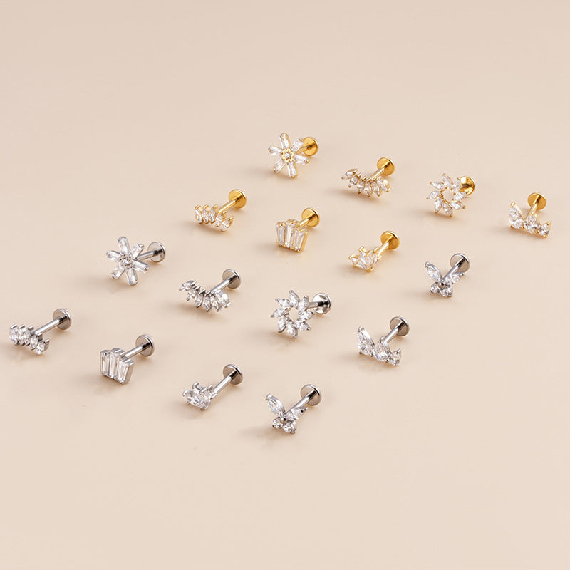 16G Curved Conch Helix Flat Back Ear Piercing Jewelry - Surgical Steel Cartilage Hoop Ring for Tragus, Helix, Conch - Perfect for Everyday Wear & Body Piercing Gifts