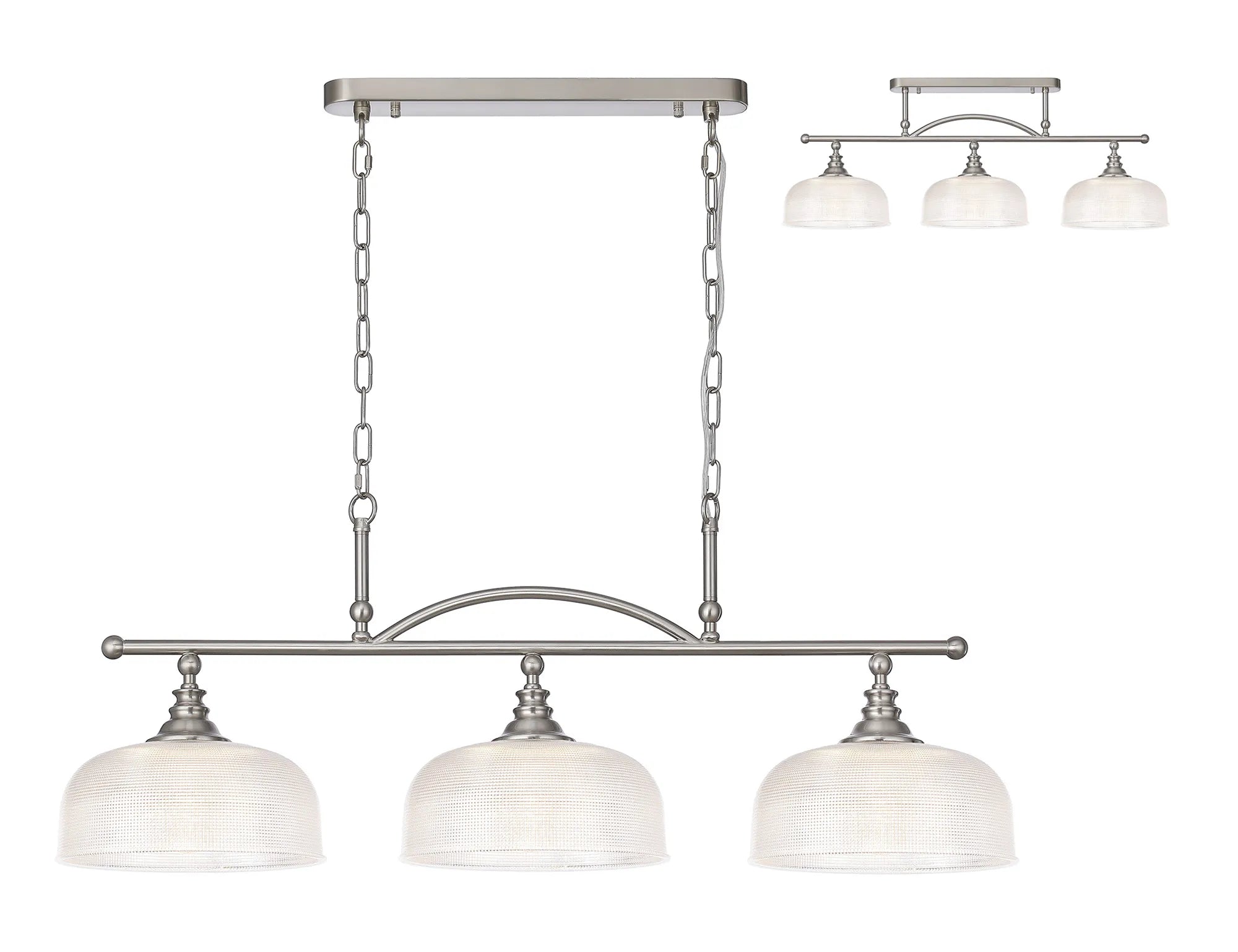 Satin Nickel/ Clear Glass