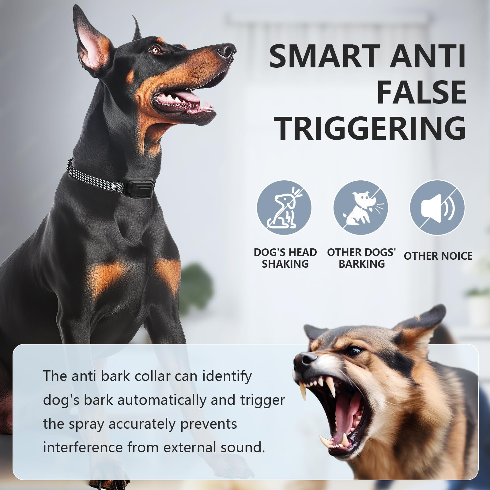 Citronella Anti-Bark Collar for Dogs - Adjustable Spray & Sensitivity Levels with 1 Refill - No Shock Automatic Bark Control for Small, Medium & Large Dogs - Perfect for Training, Outdoor Use & Noise Reduction