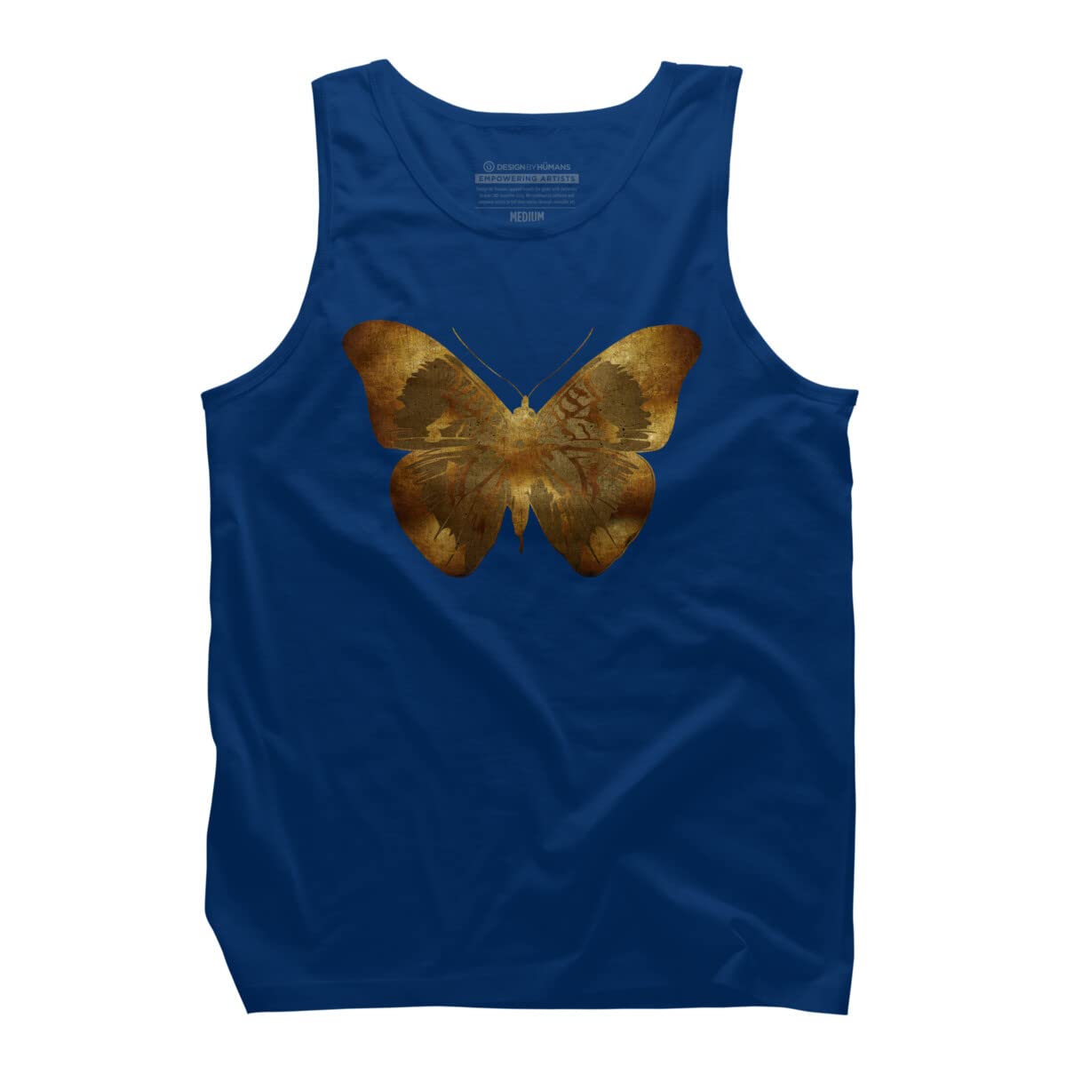Design By Humans Men's Iron Butterfly Graphic Tank Top by Adamzworld | Soft Cotton Muscle Tee for Gym, Summer & Casual Wear