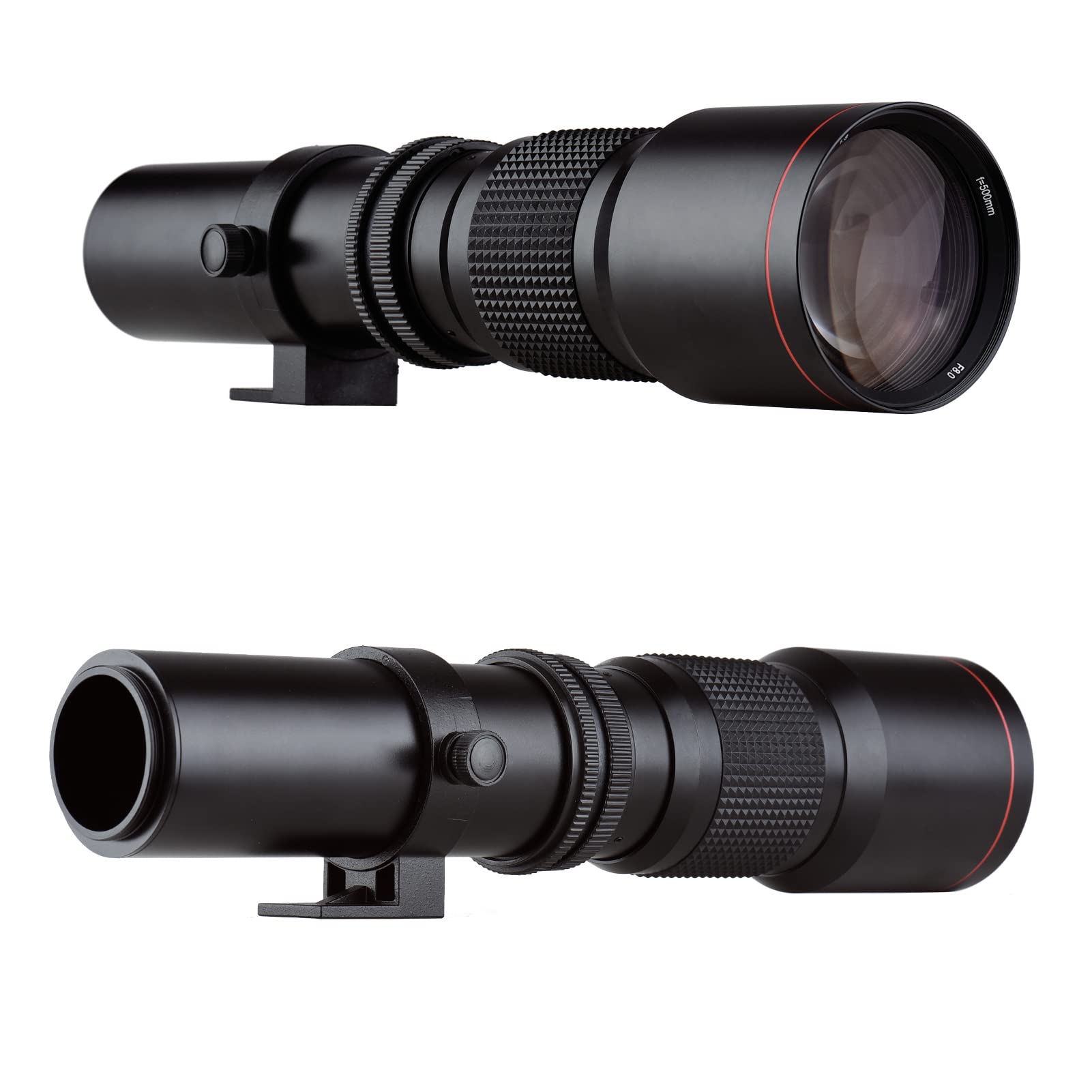 Andoer 500mm F/8.0-32 Manual Telephoto Zoom Lens with 2X Teleconverter & T2-EOS Adapter for Canon EOS Rebel T7/T6/T5/80D/70D - Perfect for Wildlife, Sports & Long-Distance Photography