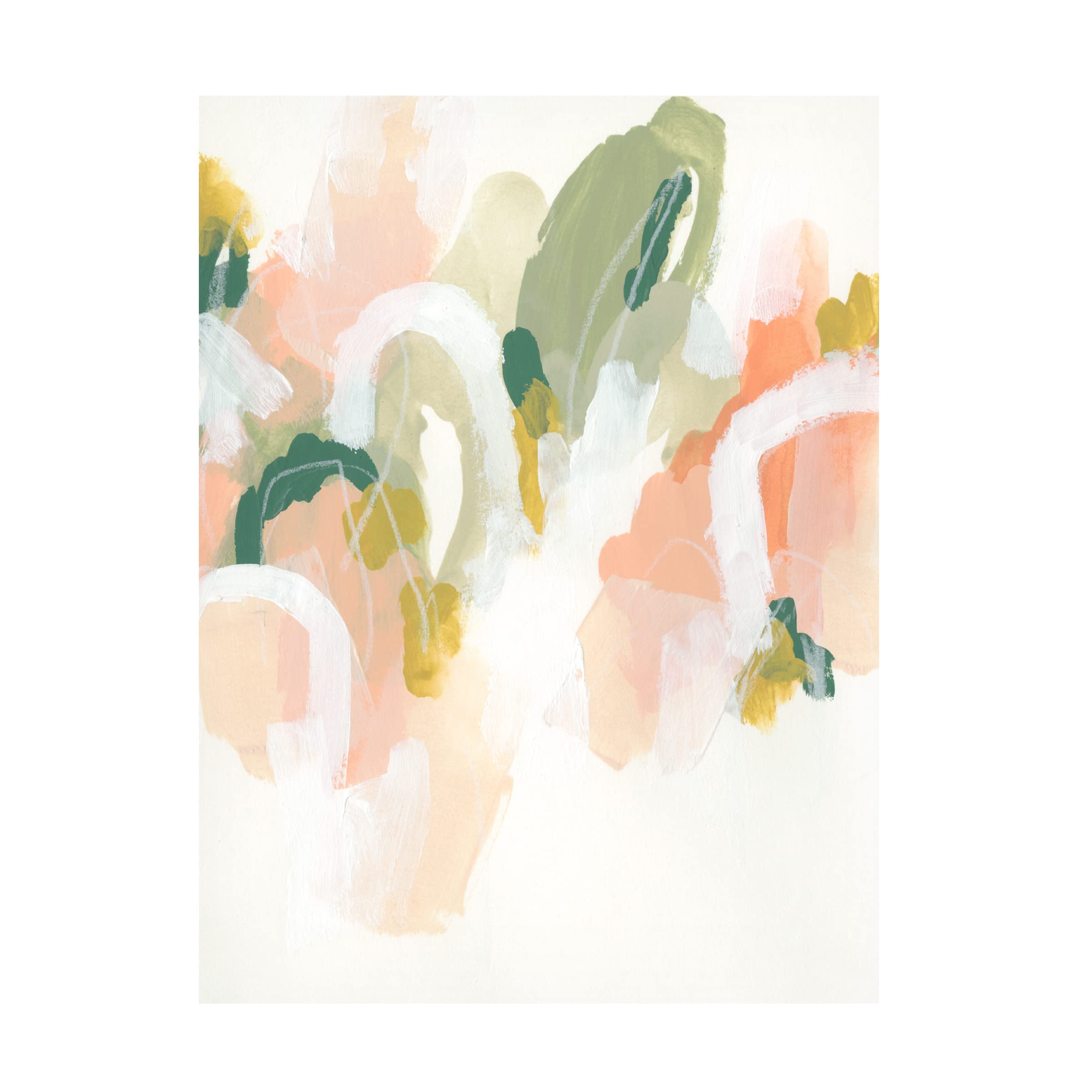 Trademark Fine Art 'Pastel Cascade I' Canvas Wall Art by June Erica Vess - Elegant Abstract Painting for Living Room, Bedroom & Office Decor