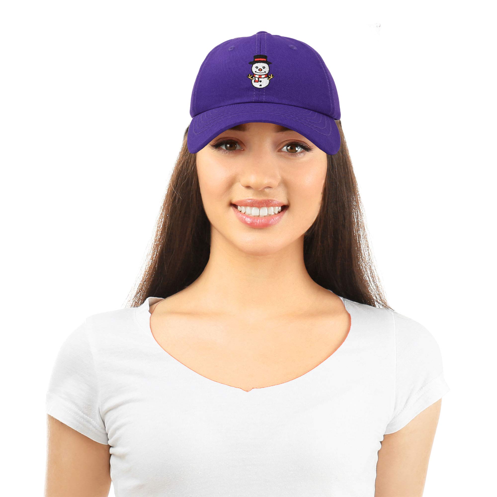DALIX Cute Snowman Hat for Women - Winter Baseball Cap with Embroidery - Perfect for Christmas, Holiday Parties & Outdoor Activities