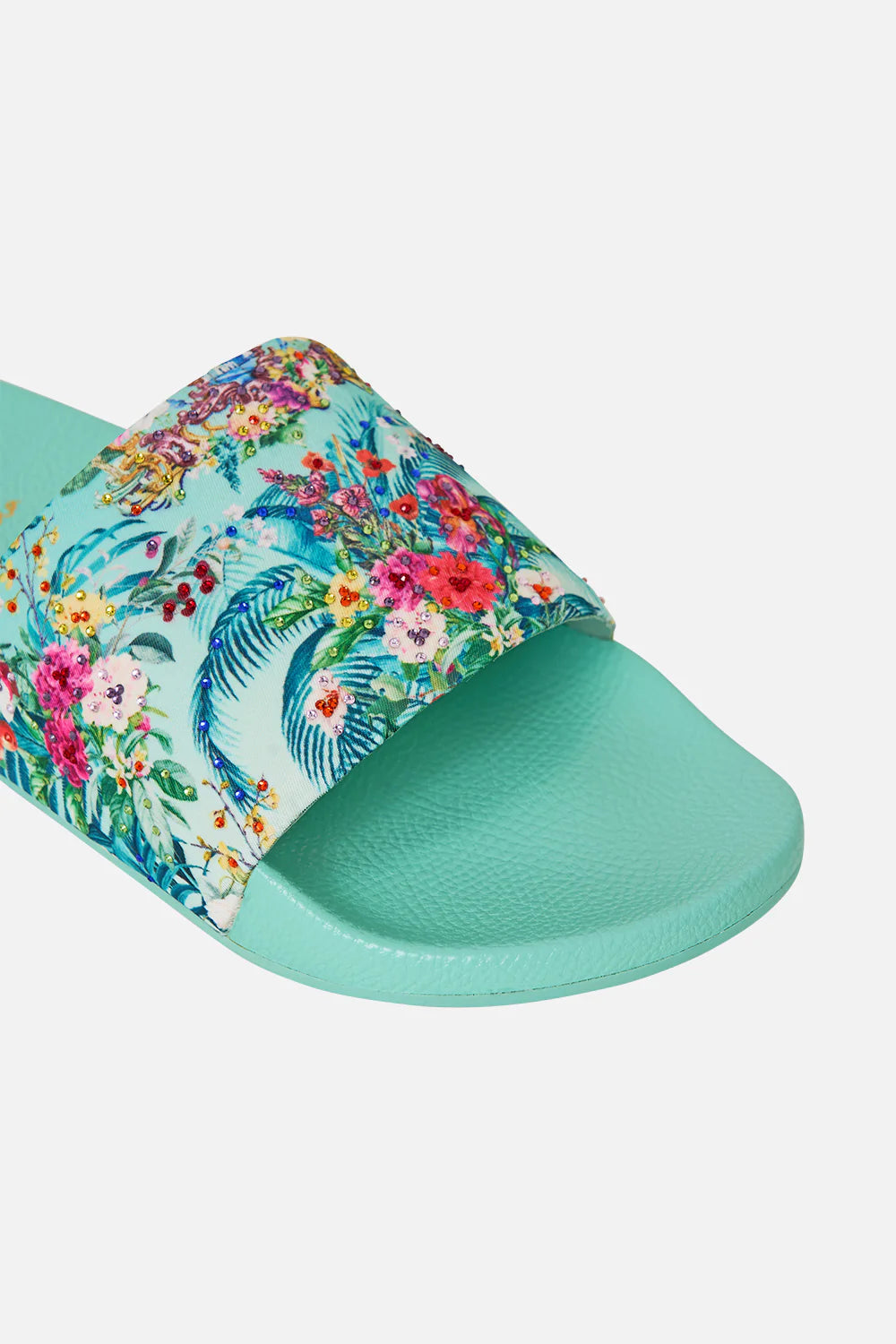 Amelia Pool Slides for Women - Comfortable Garden of Queluz Design - Perfect for Beach, Poolside, and Summer Outings