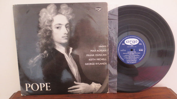 Alexander Pope, Max Adrian, Frank Duncan, Keith Michell, George Rylands - Pope (Vinyl LP, Mono, Near Mint or Mint Condition) - Classic Poetry & Drama Recording for Collectors & Audiophiles - Perfect for Vintage Music Enthusiasts and Literary Lovers