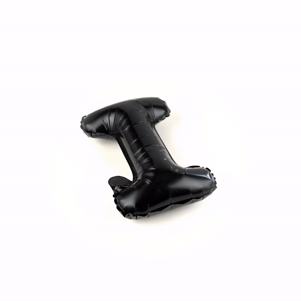 Balloonify Black Mylar Letter I Balloon - 16 Inch - 1 Count Box - Perfect for Birthday Parties, Baby Showers & Graduation Decorations