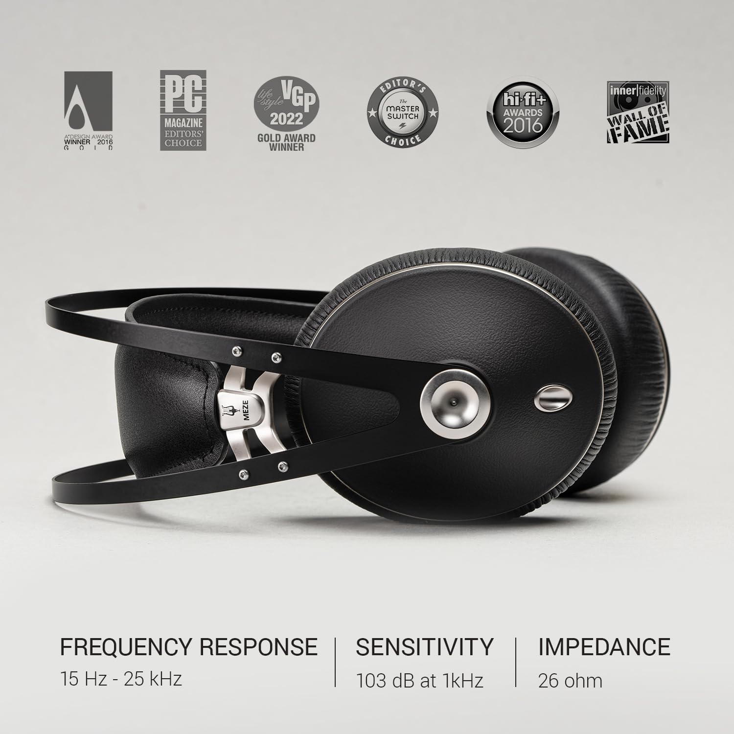 Meze 99 Neo Wired Over-Ear Headphones with Microphone - Self Adjustable Headband, Closed-Back Design for Audiophiles - Perfect for Gaming, Podcasts & Home Office Use | High-Fidelity Sound for Music Lovers & Professionals