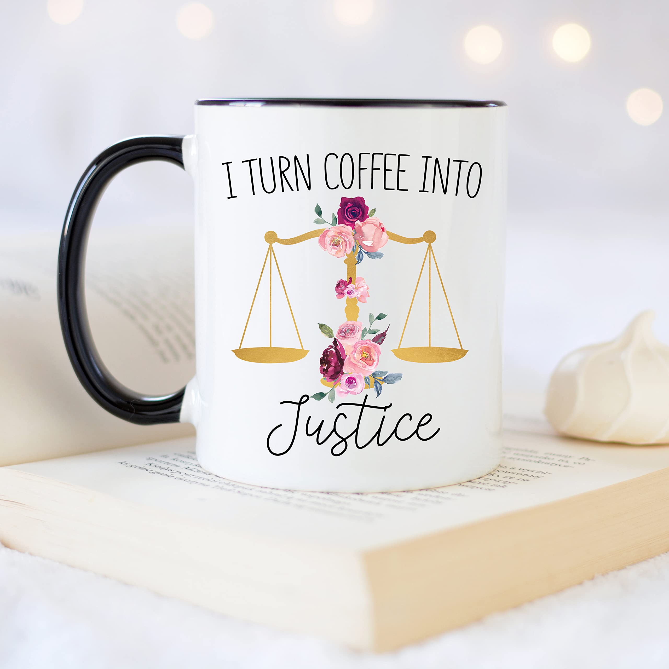 YouNique Designs 11oz Lawyer Coffee Mug for Women - Attorney & Paralegal Gift, Young Lawyer Graduation Cup with Black Handle - Perfect for Office, Courtroom & Home Use