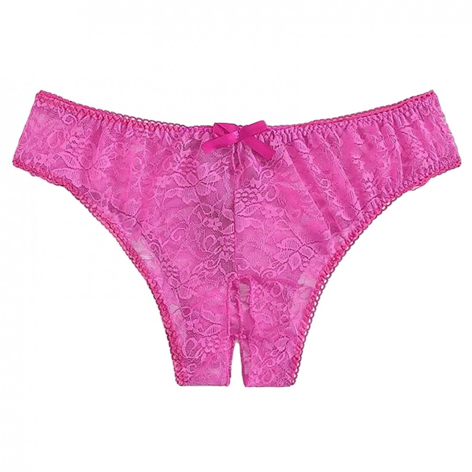 Sexy Floral Lace Panties for Women - Hollow Bowknot Briefs Lingerie Set - Perfect for Valentine's Day, Romantic Nights & Special Occasions
