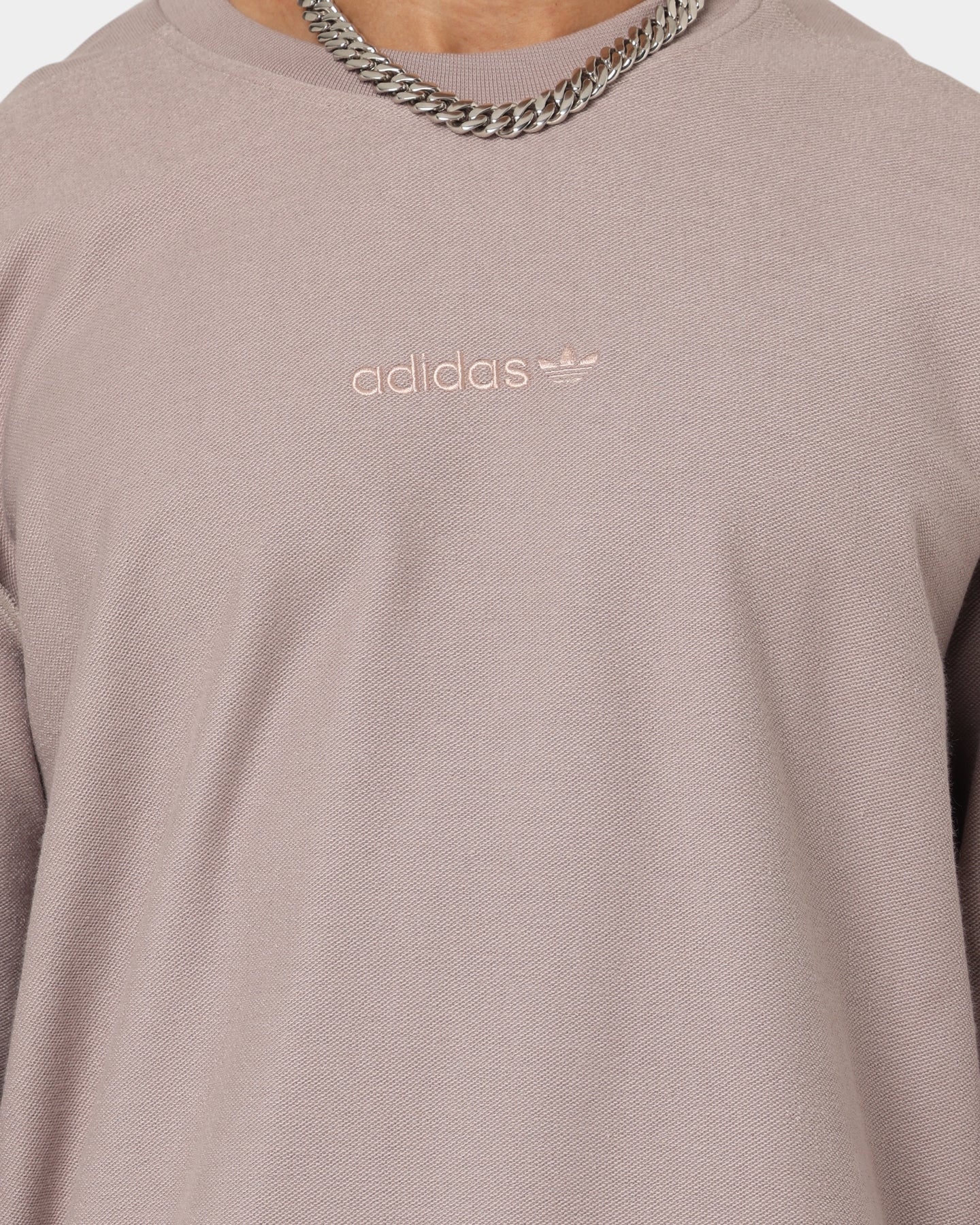 Adidas Loopback Crewneck Sweatshirt for Men & Women | Vapor Grey | Comfortable & Stylish Pullover for Casual Wear, Gym, and Outdoor Activities
