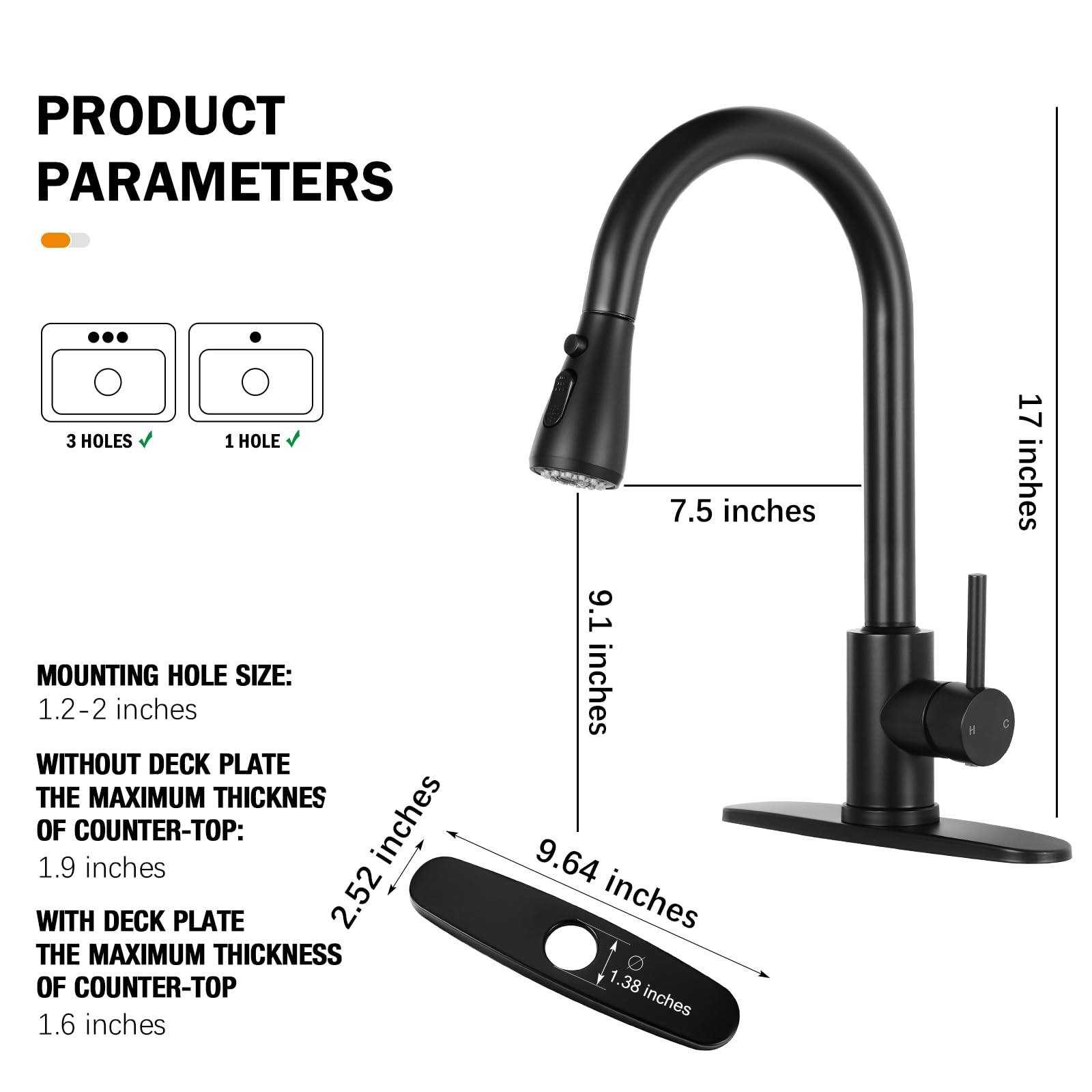 Smart Touch Kitchen Faucet with Pull-Down Sprayer - Stainless Steel High Arc for Home & RV