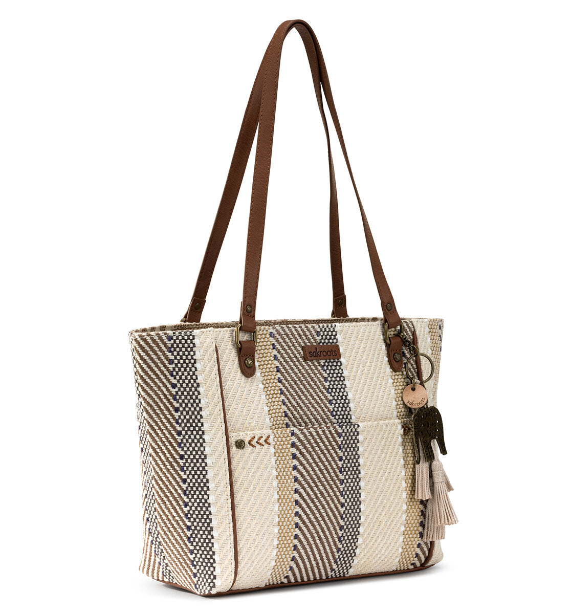 Stylish Metro Tote Bag for Women - Large Durable Canvas Shopping Tote with Long Handles - Perfect for Grocery Shopping, Beach Trips, Work & Travel