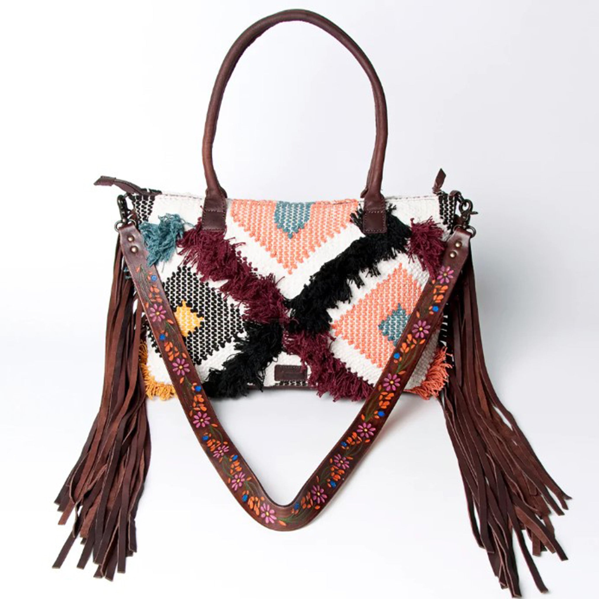 American Darling Shaggy Saddle Blanket Crossbody Bag - Stylish Boho Shoulder Purse for Women, Perfect for Music Festivals & Casual Outings