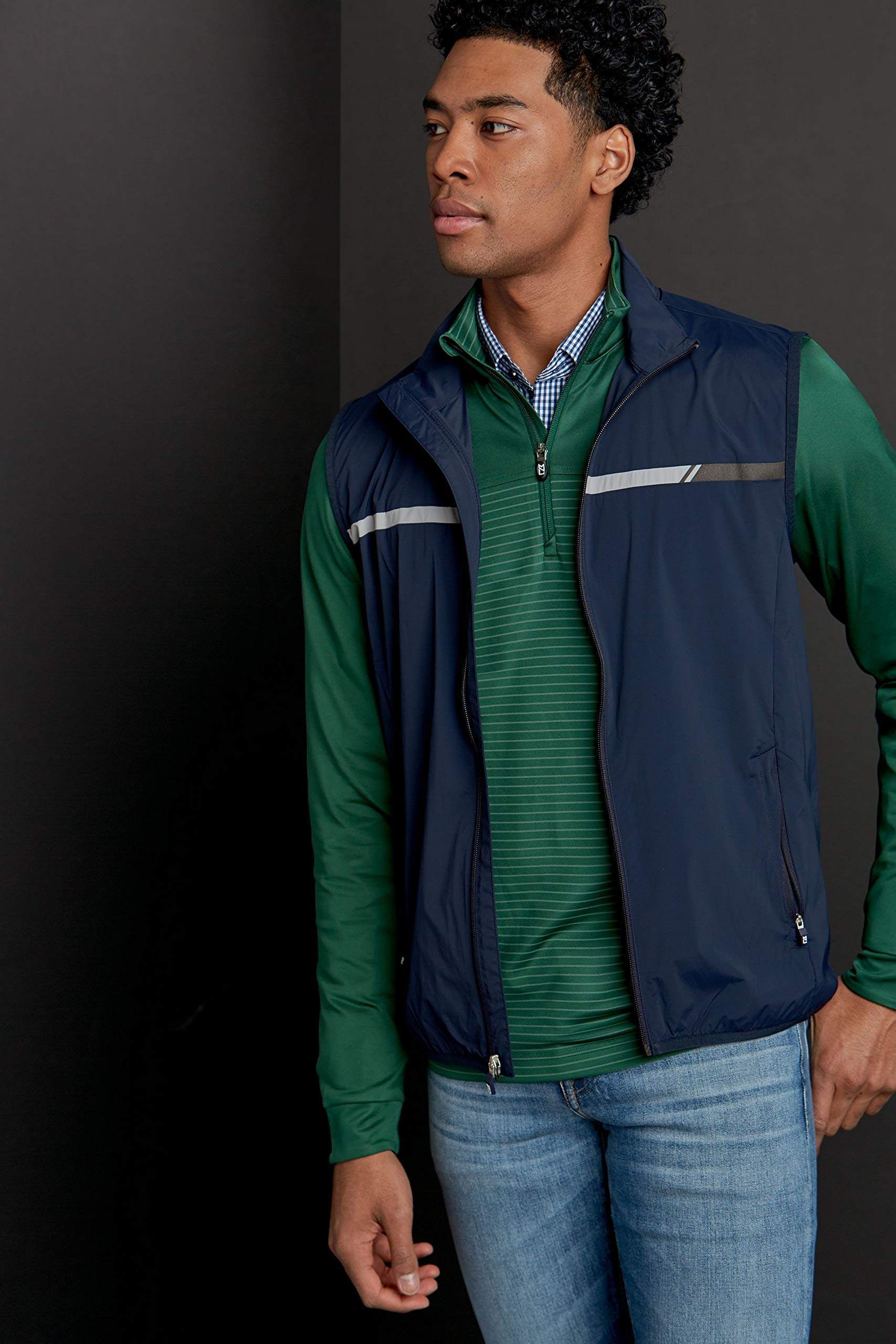 Cutter & Buck Men's Breaker Sport Vest - Lightweight Performance Golf & Tennis Vest for Active Outdoor Wear