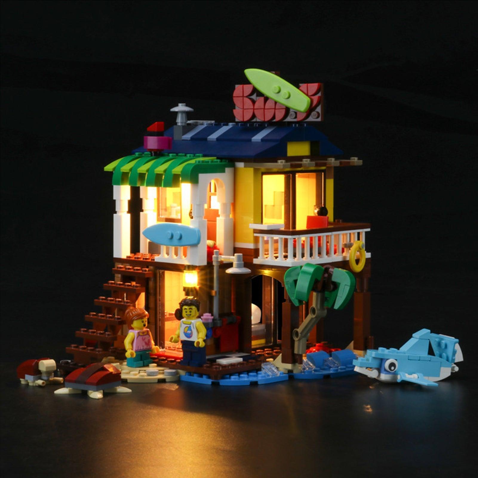 Best Light Kit for LEGO Surfer Beach House Creator 31118 - DIY Lighting Set for LEGO Beach House Model - Perfect for Display & Nighttime Play