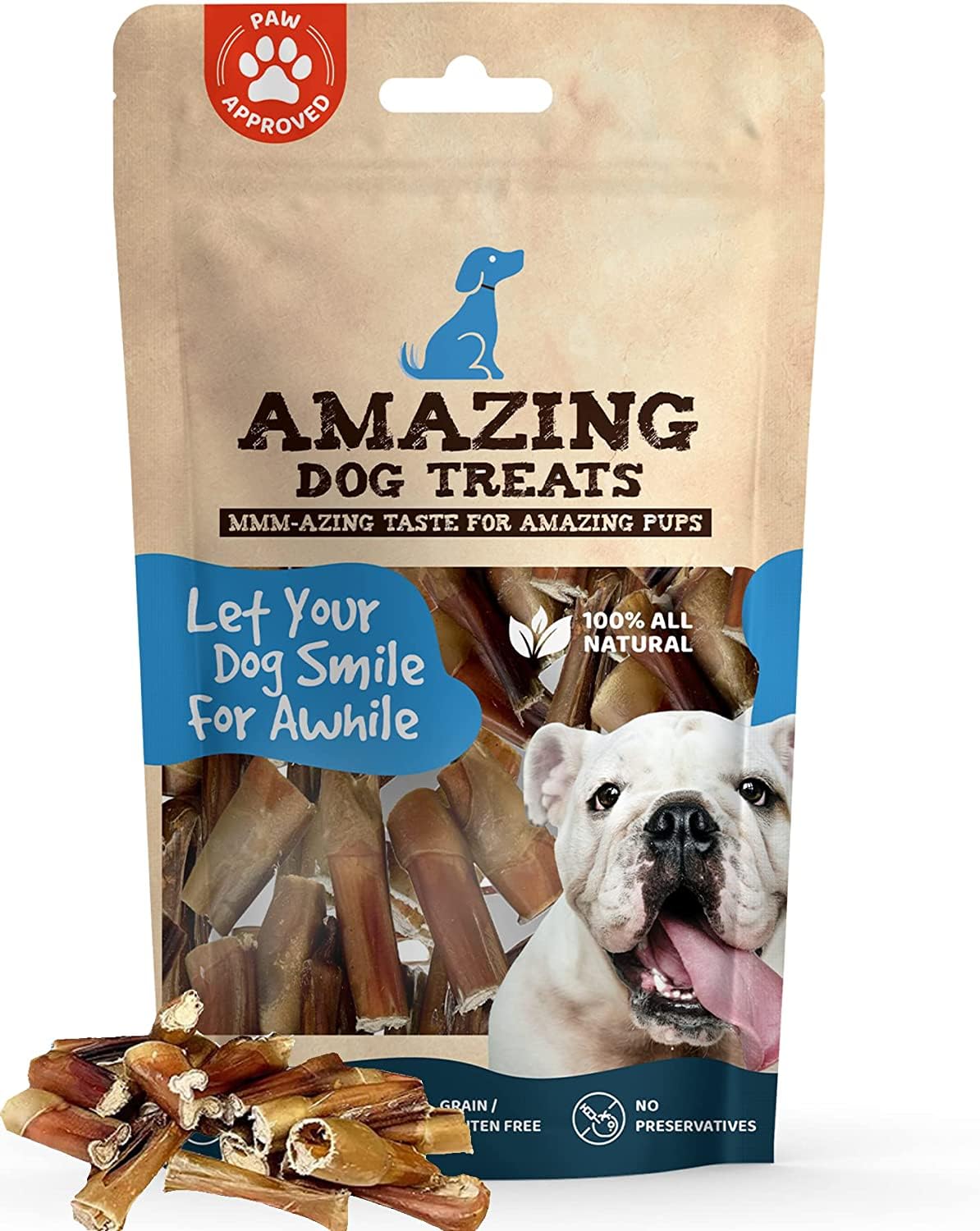 Premium Bully Stick Dog Treats - 100% Natural Beef Chews (3 Lb Bag) | Easily Digestible, Long-Lasting Dog Bones for Training, Teething & Dental Health | High-Protein Snacks for Puppies & Adult Dogs