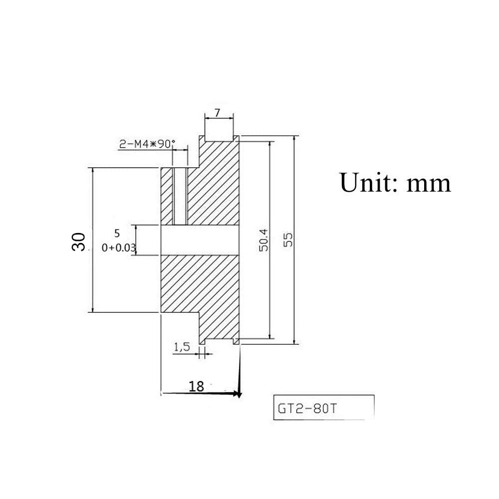 GT2 LL-2GT RF Open Belts 2GT 16T 20T 80T Pulley 188mm Timing Belt Shaft Bearings - Corexy Motion Parts Set for Voron 2.4 3D Printer Accessories (350mm Version) - Perfect for 3D Printer Maintenance, Repairs and DIY Upgrades