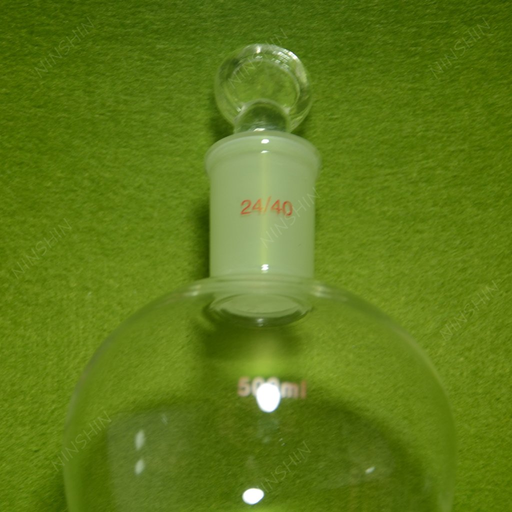500ml Pear Shape Glass Separatory Funnel with 24/40 Joint & Screw Glass Stopcock - Laboratory Glassware for Chemical Extraction, Essential Oil Separation & Science Experiments