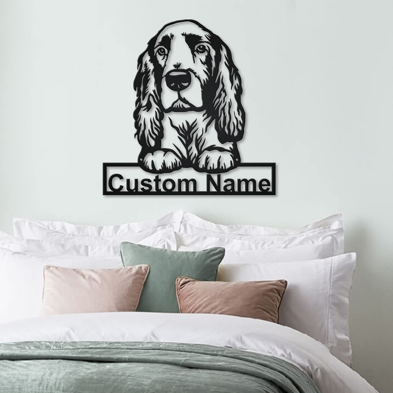 Personalized Field Spaniel Dog Wooden Sign - Custom Engraved Pet Name Art - Unique Dog Lover Gift for Birthday, Housewarming & Home Decor - Perfect for Living Room, Bedroom or Pet Nursery