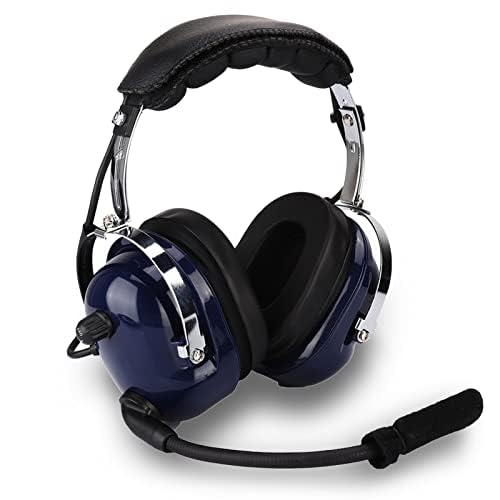 Aviation Headset - Professional Noise Canceling Over-Ear Headphones with Built-in Microphone, 3.5mm Pilot Headset for Airplane Cockpit & Flight Training | Perfect for Commercial Pilots, Student Aviators & Flight Simulator Enthusiasts