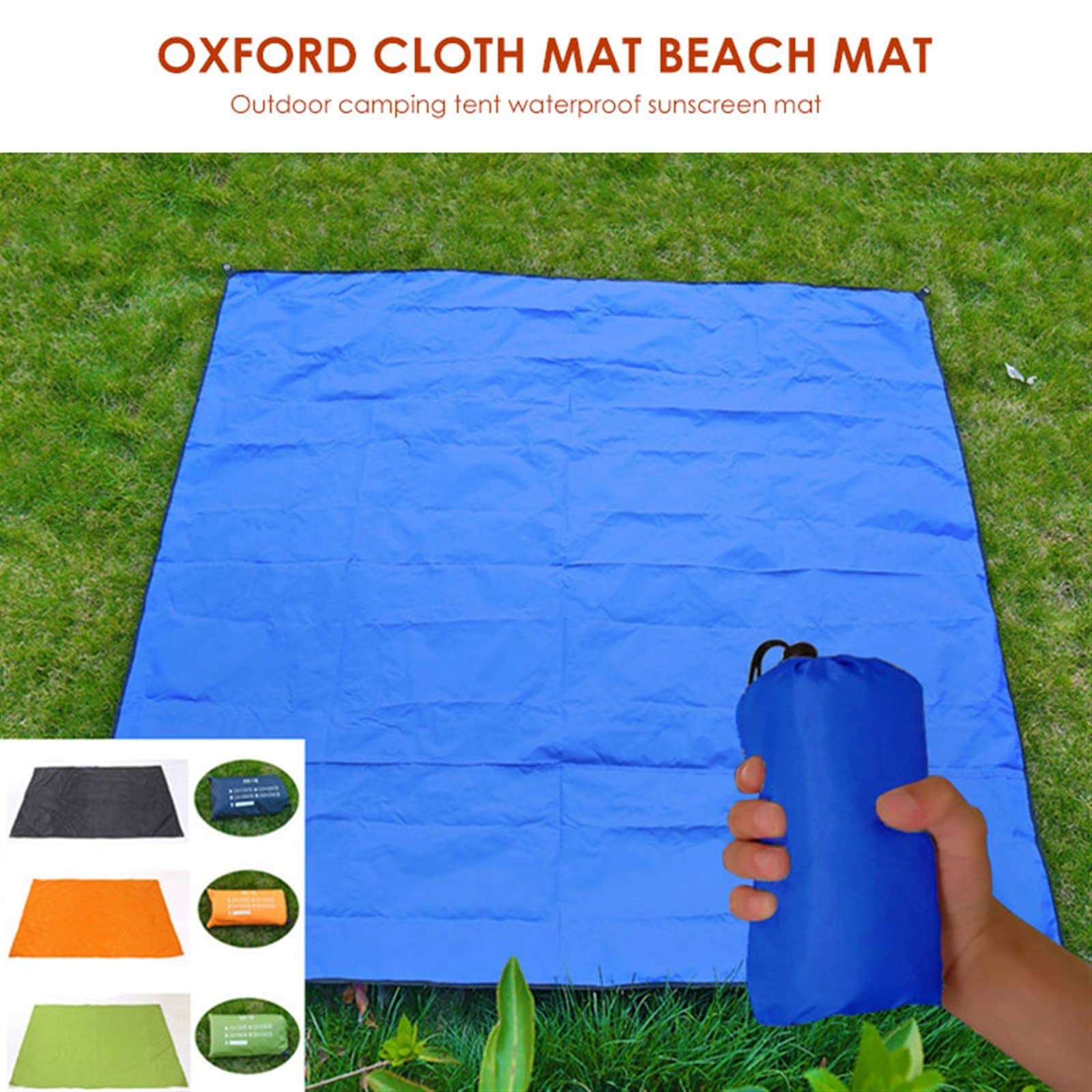 Waterproof Sandproof Beach Blanket for Camping & Travel - Foldable Outdoor Rug for Park, Hiking, Beach Accessories