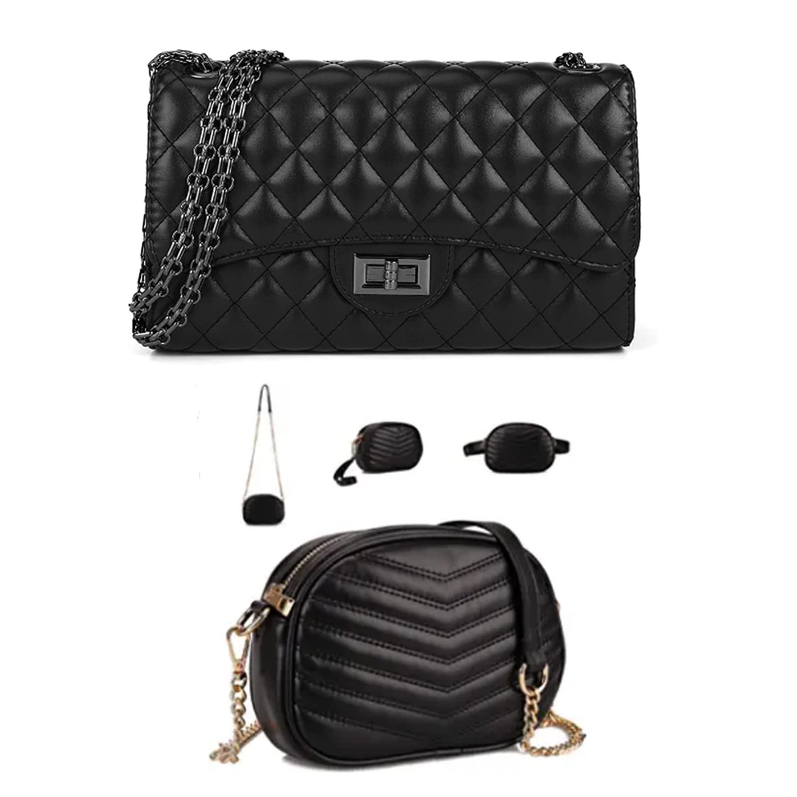 Stylish Gladdon Crossbody Bag for Women - Fashionable Black Waist Pack with Adjustable Strap | Perfect for Travel, Shopping & Everyday Use