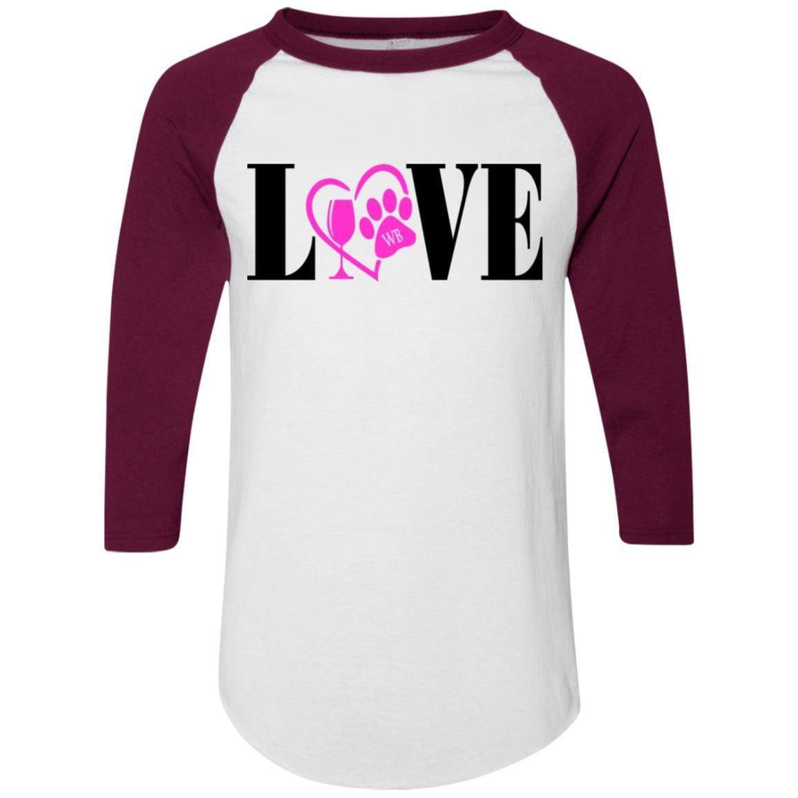 WineyBitches.co Women's Colorblock Raglan Jersey T-Shirt - Trendy Casual Tee for Everyday Wear & Lounge