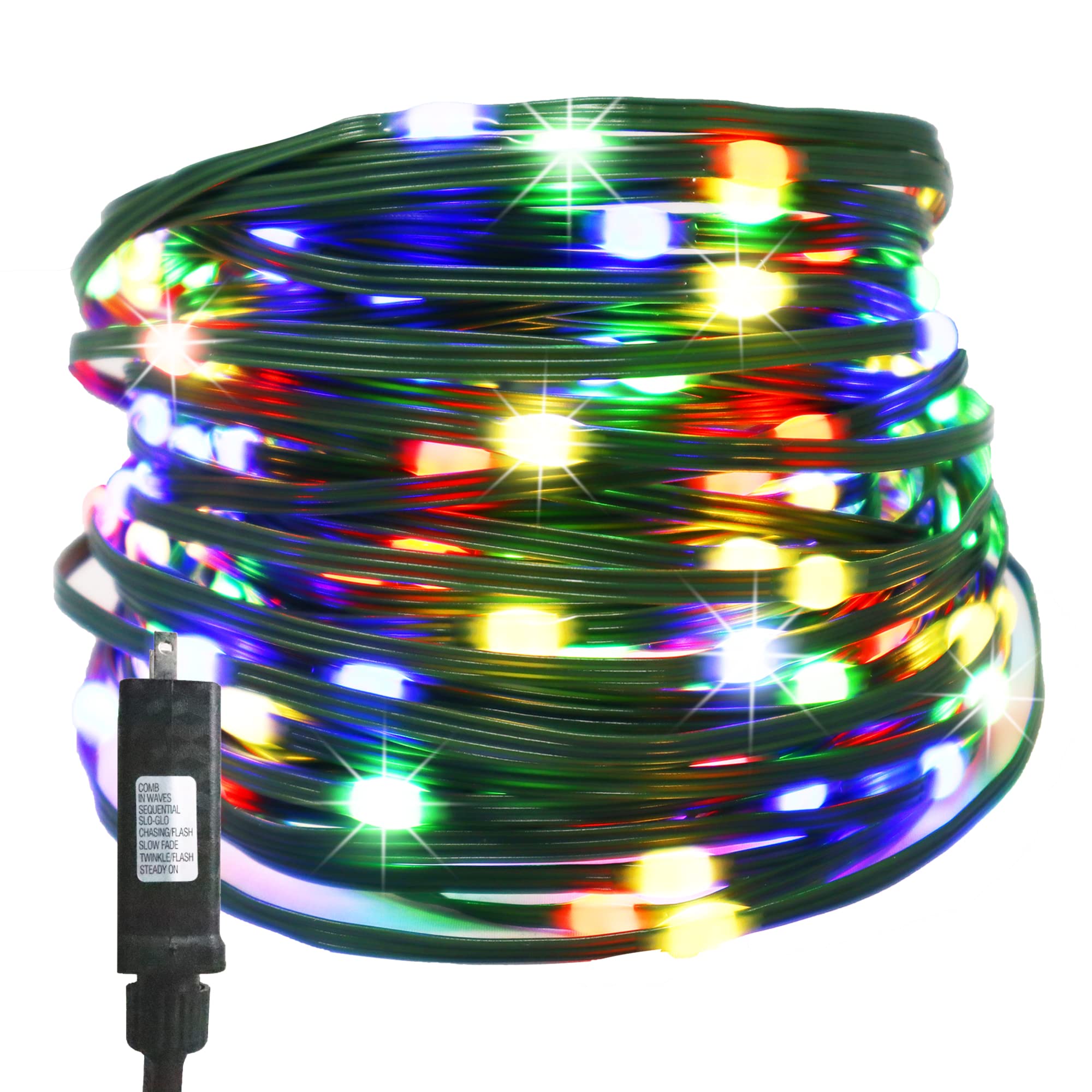 82 Ft LED Christmas Fairy String Lights - 8 Lighting Modes, Multicolored Twinkle Lights for Indoor & Outdoor Decor (Green Wire) | Perfect for Christmas Trees, Party, Wedding & Home Decoration